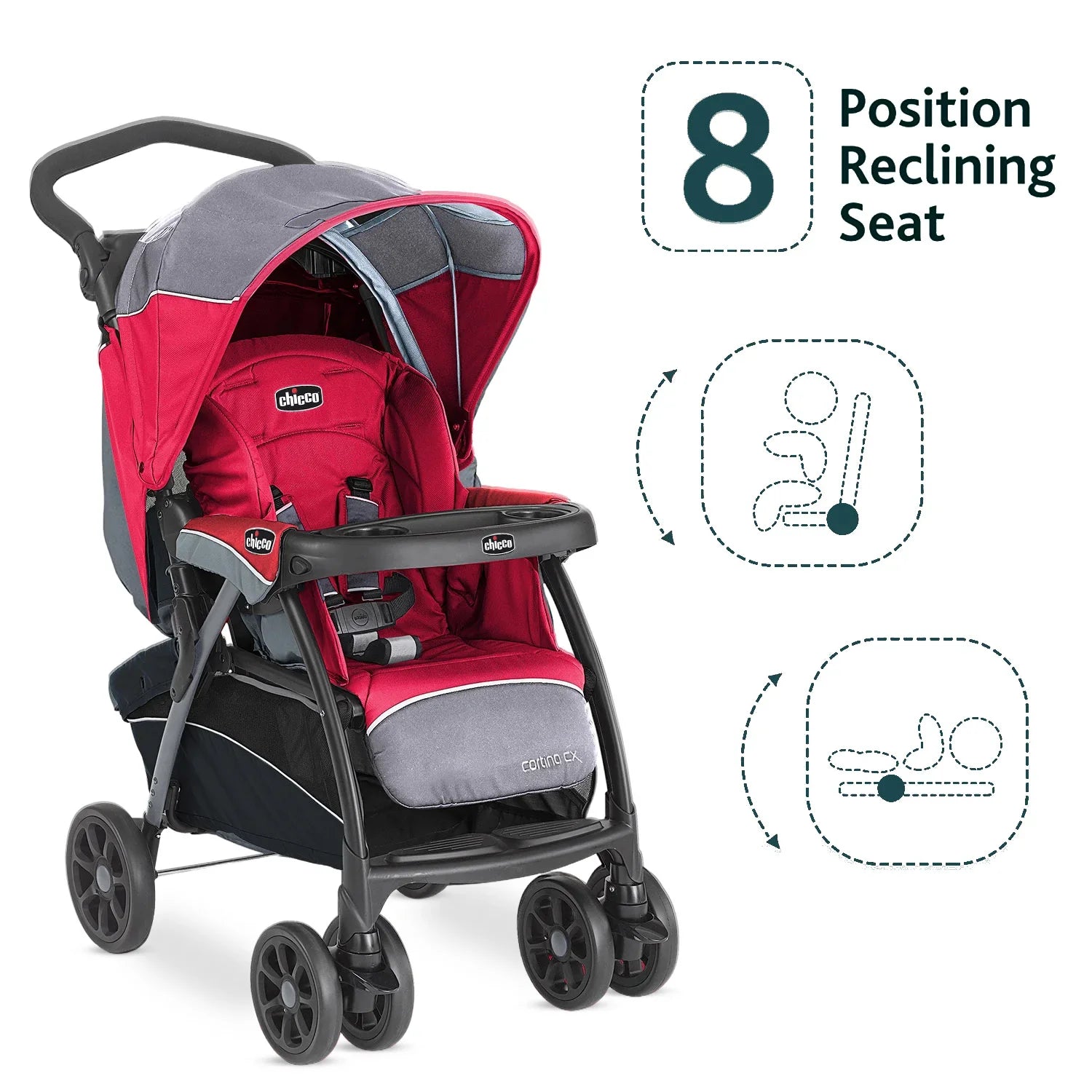 chicco Cortina Cx Red Stroller