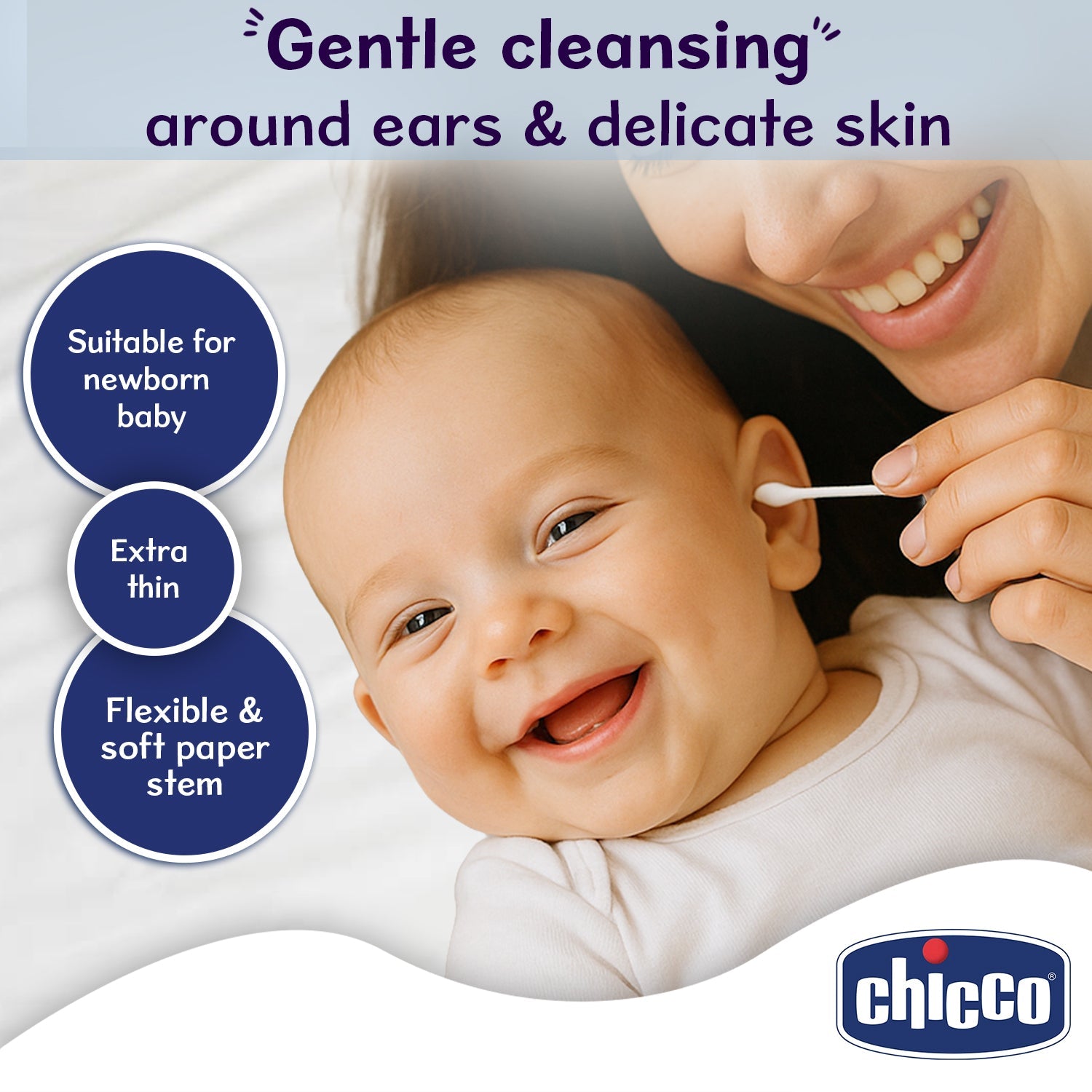 chicco Cotton Buds 160Pcs