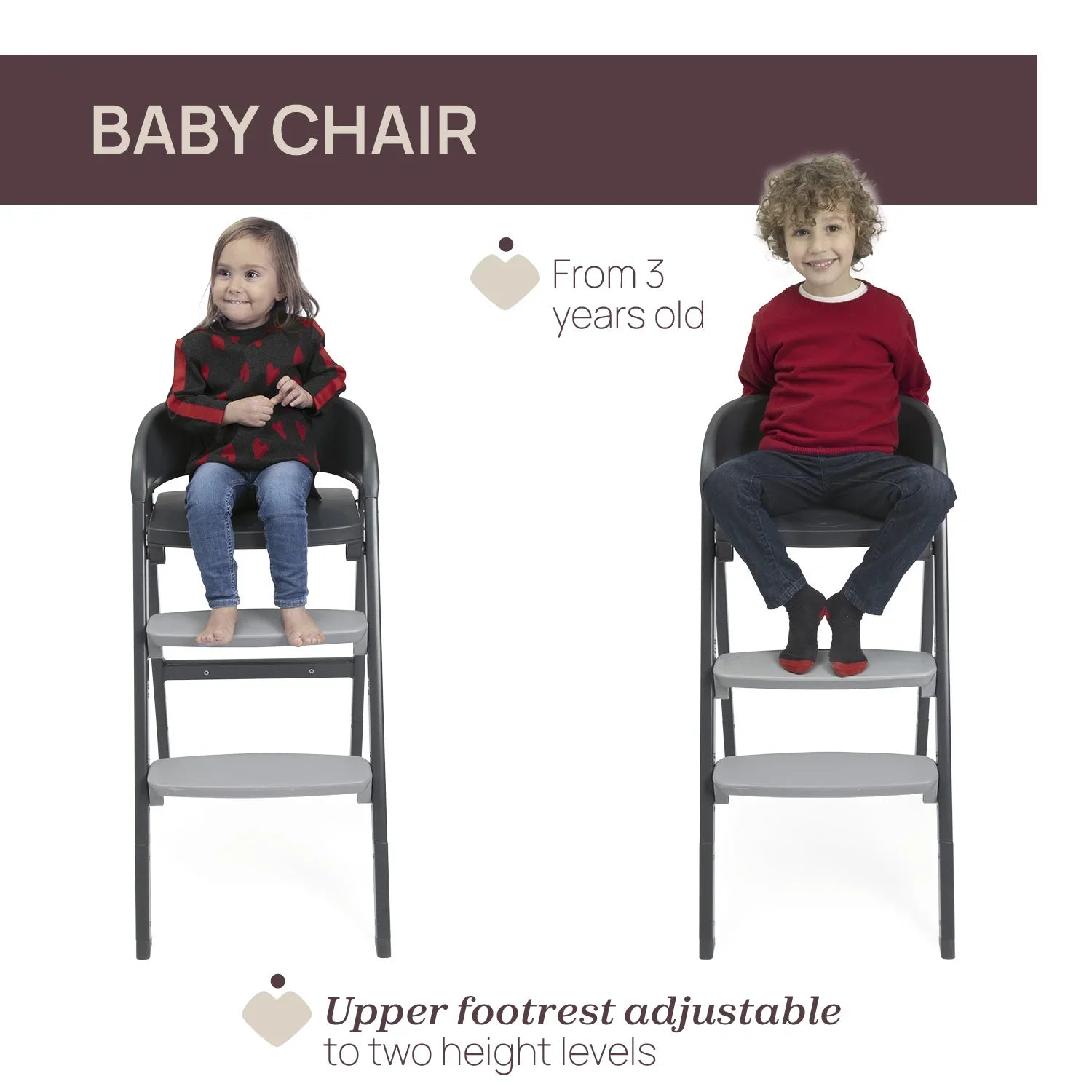 chicco Crescendo Up Highchair Black