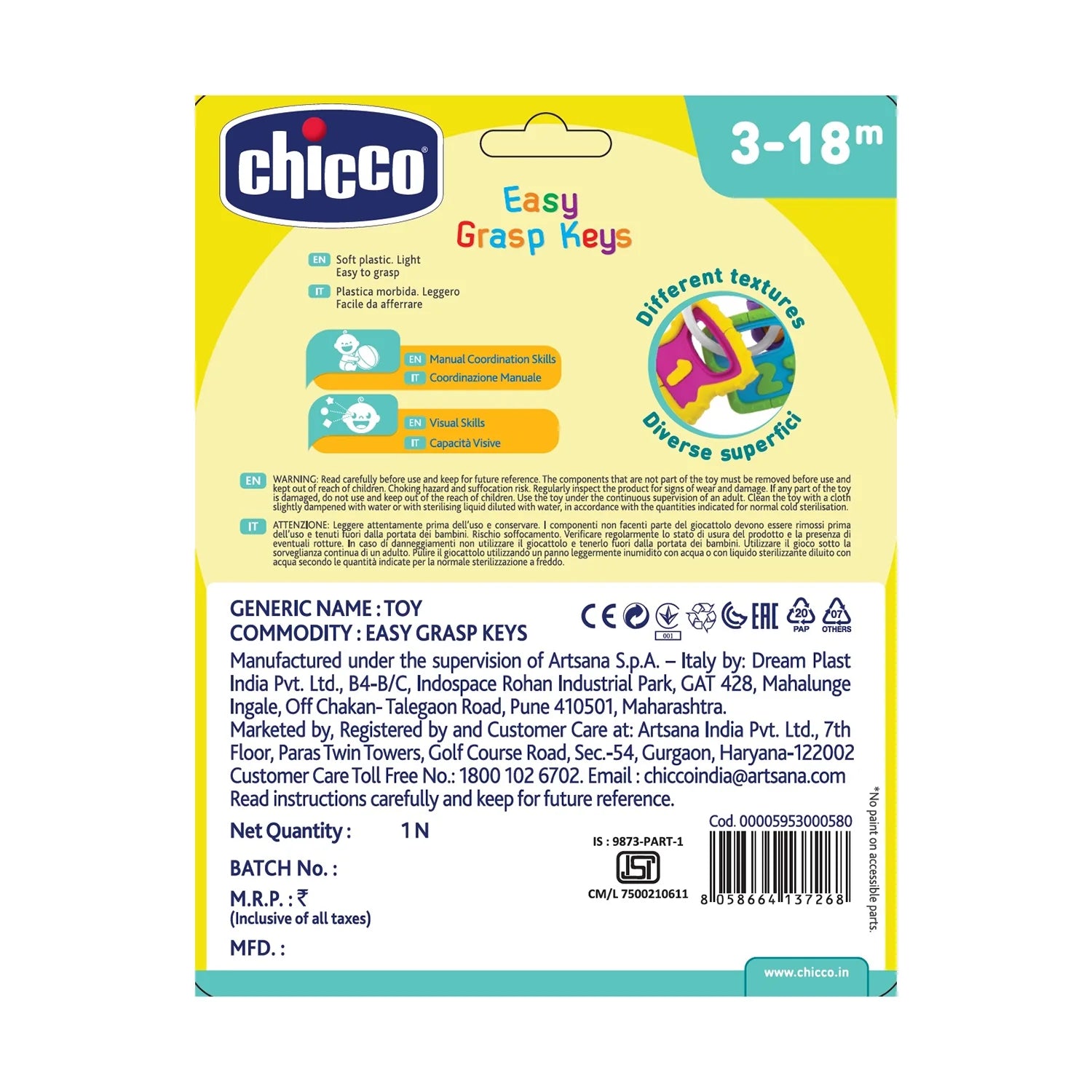 chicco Easy Grasp Keys Rattle