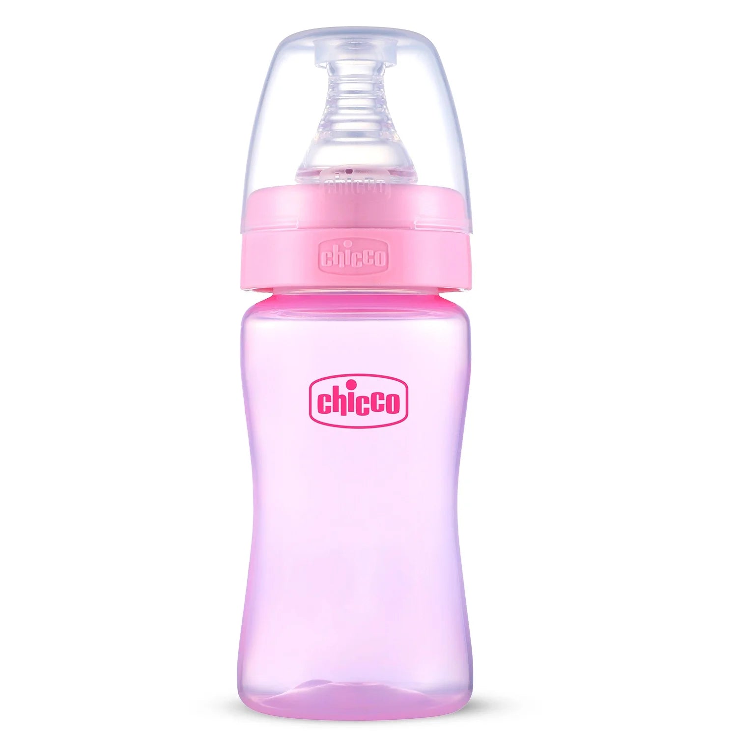 chicco Feed Easy Baby Colored Bottle 125 ml Slow Flow 0M+ Pink
