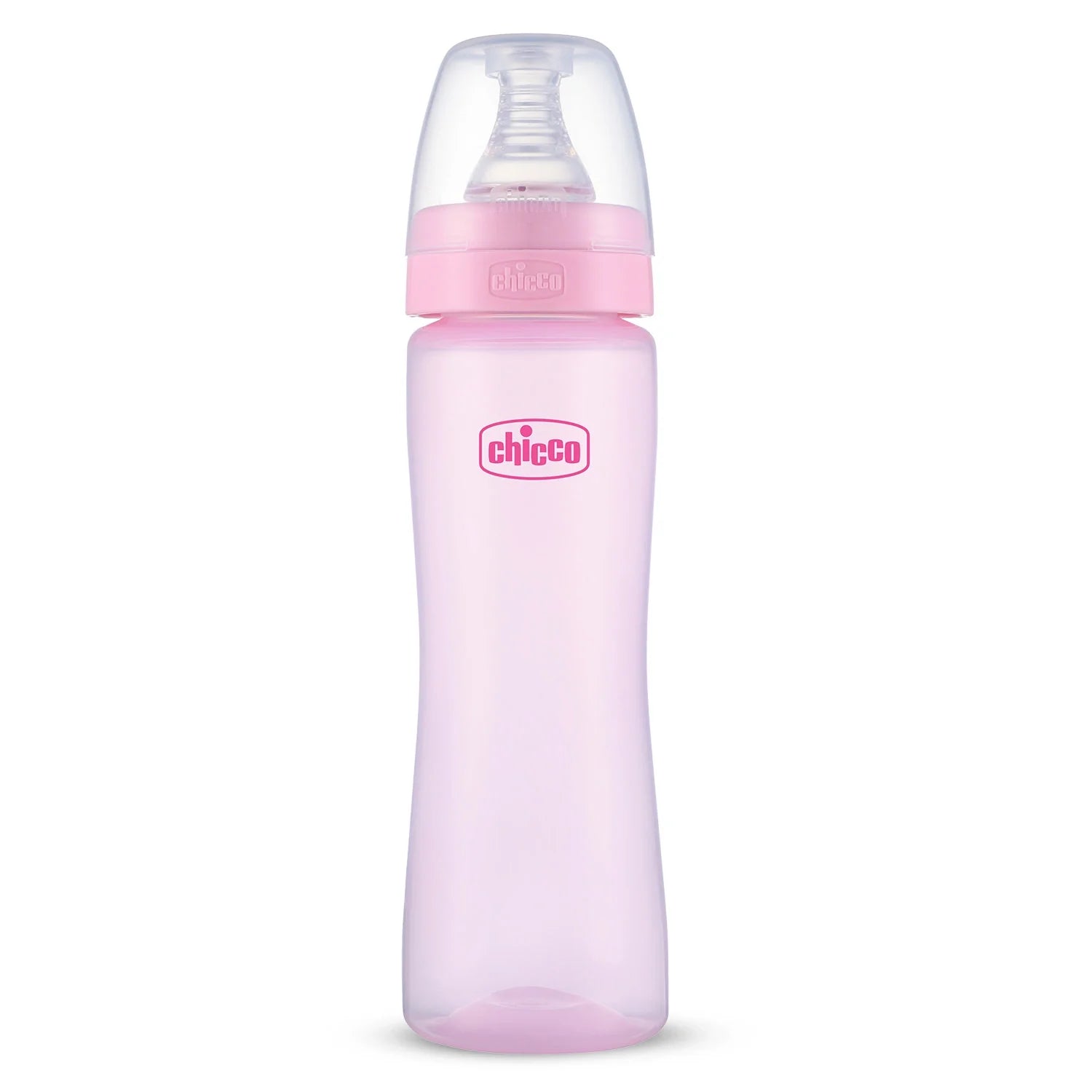 chicco Feed Easy Baby Colored Bottle 250 ml Medium Flow 2M+Pink