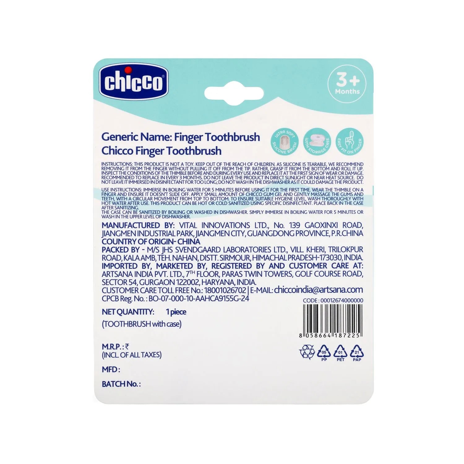chicco Finger Toothbrush 3M+