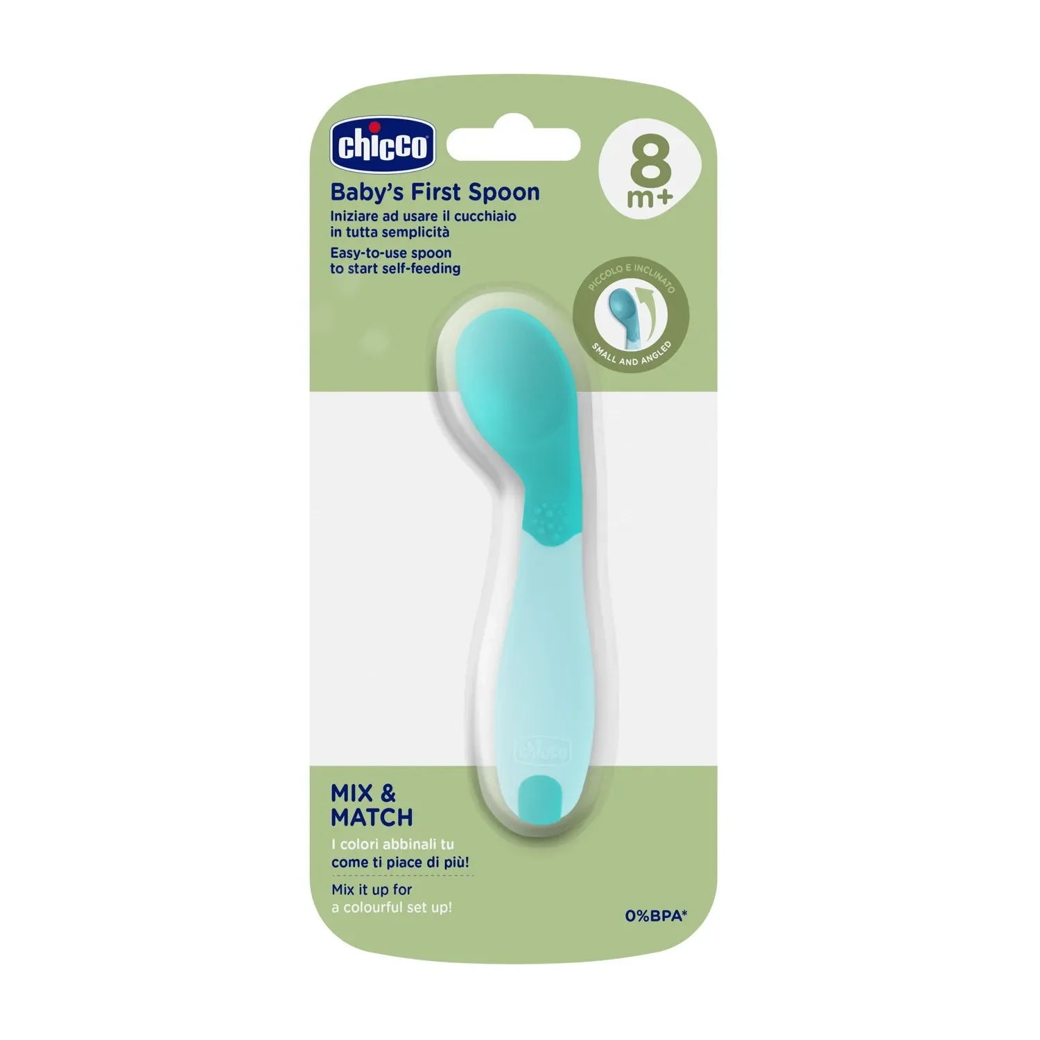 chicco First Spoon 8M+ Teal