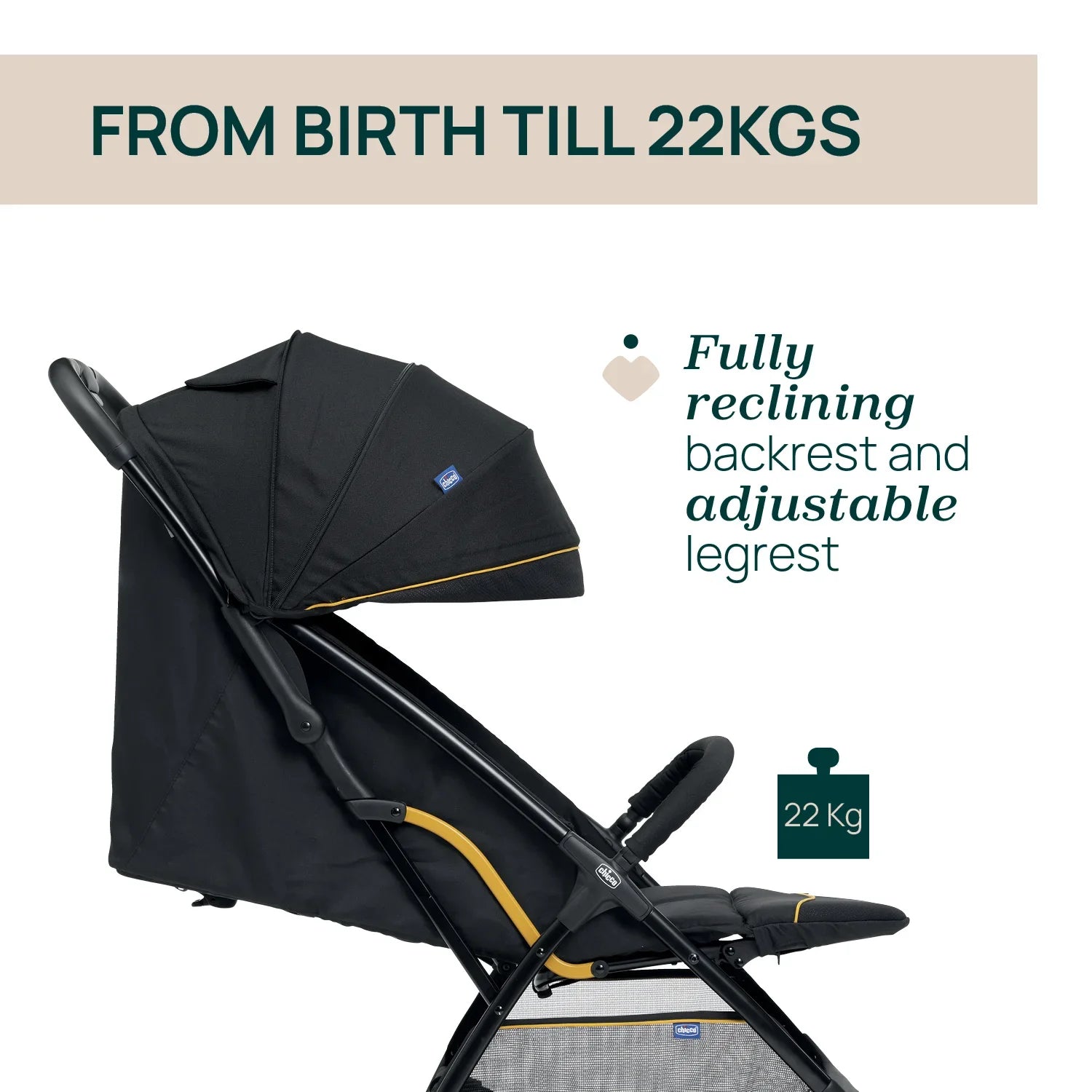 chicco Glee Uneven Black Stroller