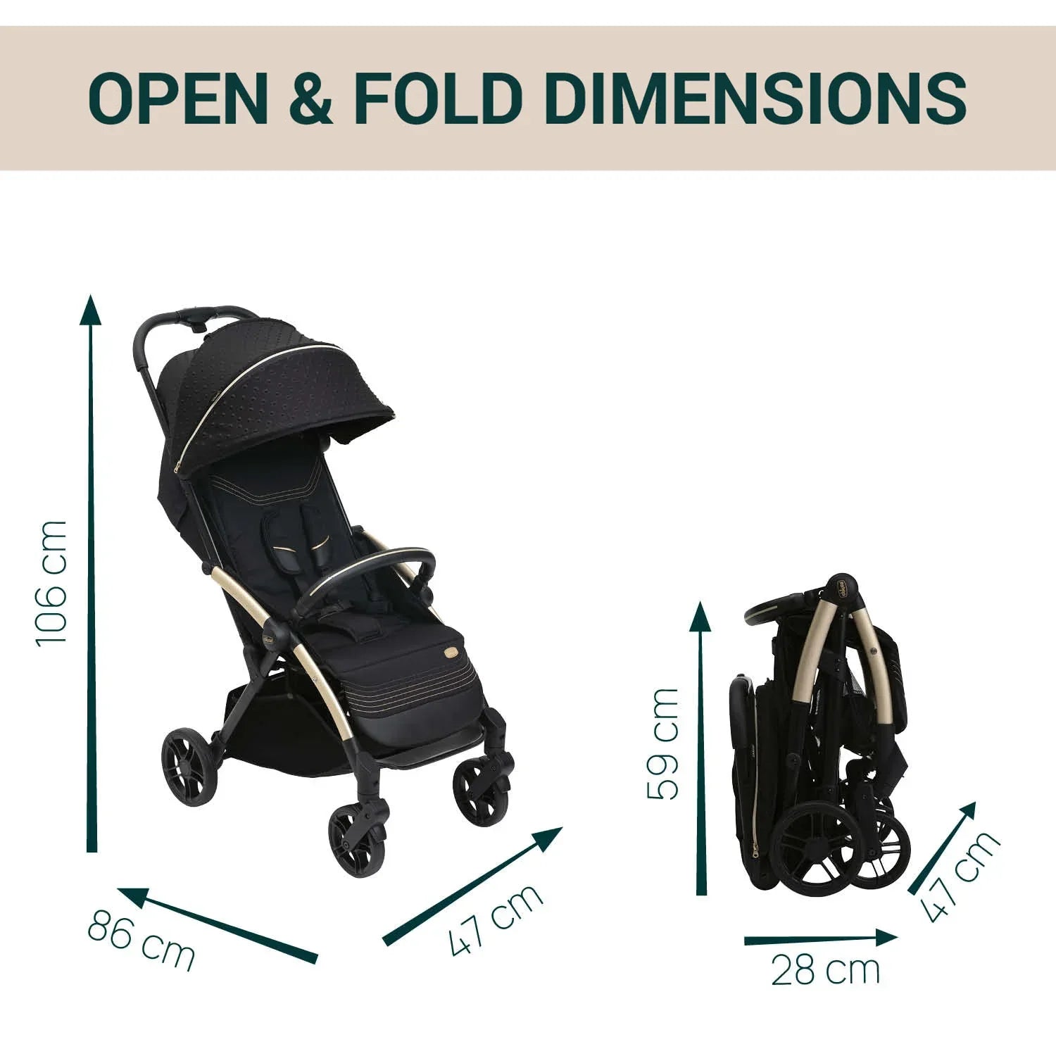 chicco Goody XPlus Black Re Lux Stroller
