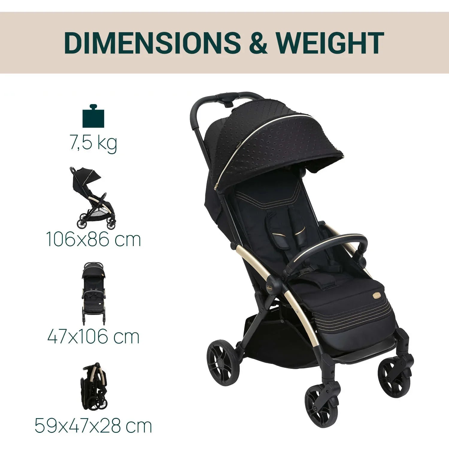 chicco Goody XPlus Black Re Lux Stroller