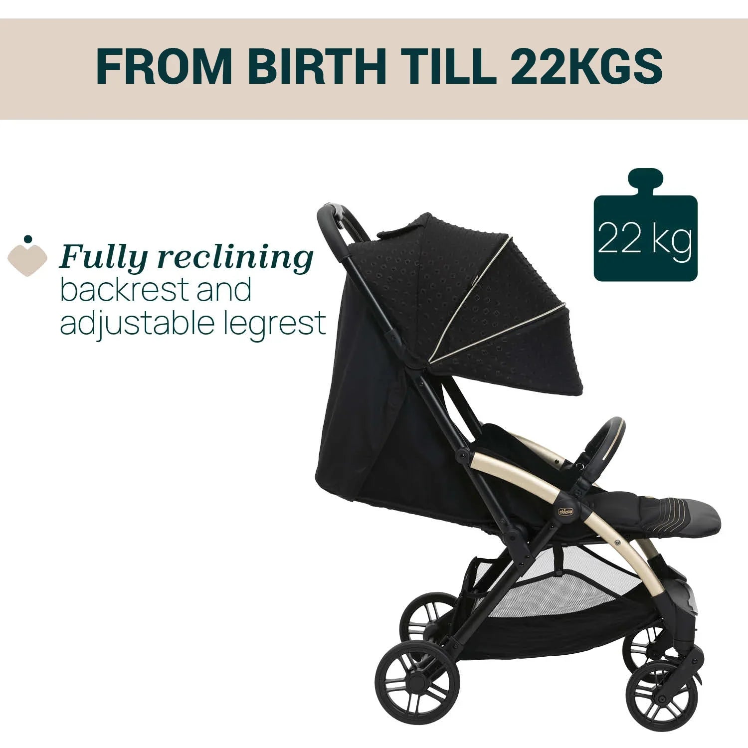 chicco Goody XPlus Black Re Lux Stroller