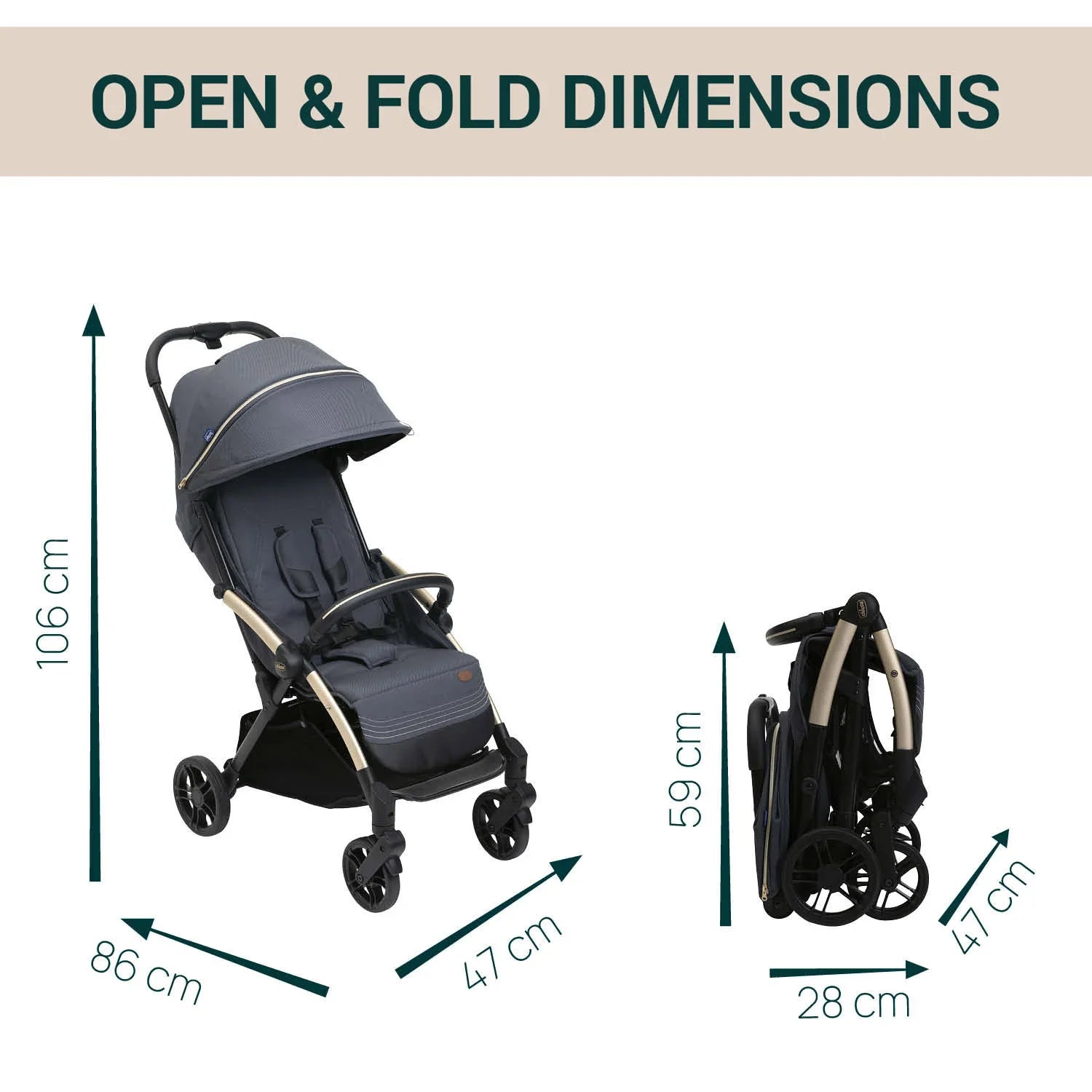 chicco Goody XPlus Dark Shadow Stroller