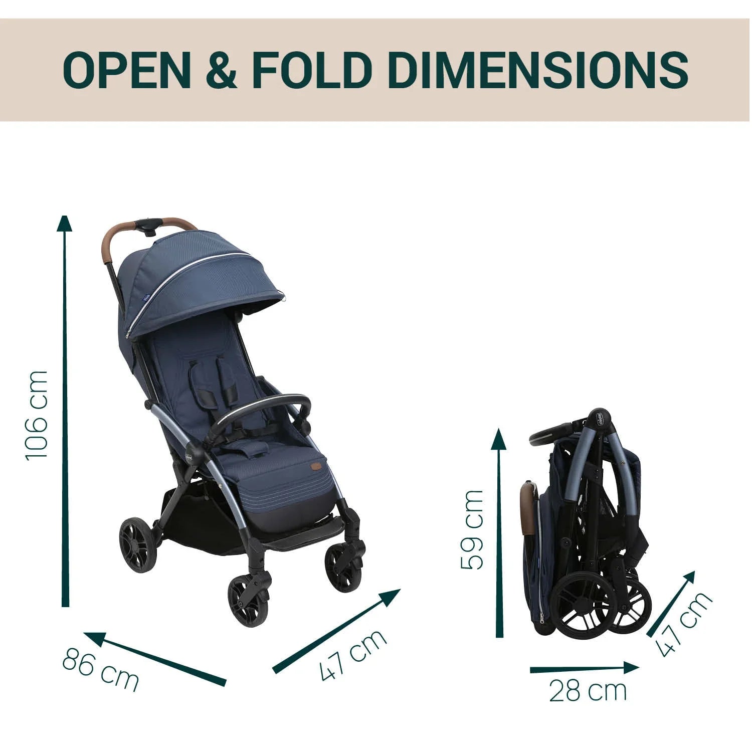 chicco Goody XPlus Radiant Blue Stroller