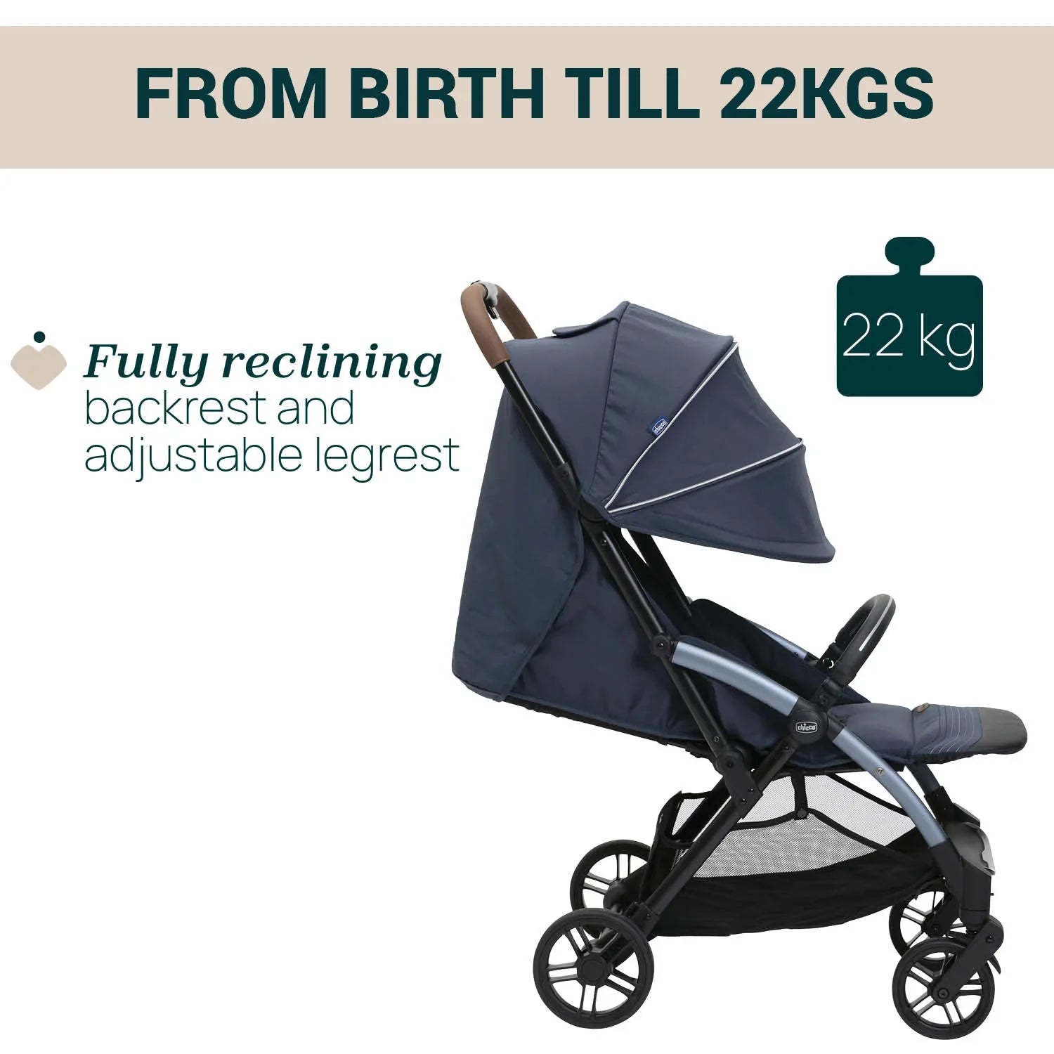 chicco Goody XPlus Radiant Blue Stroller