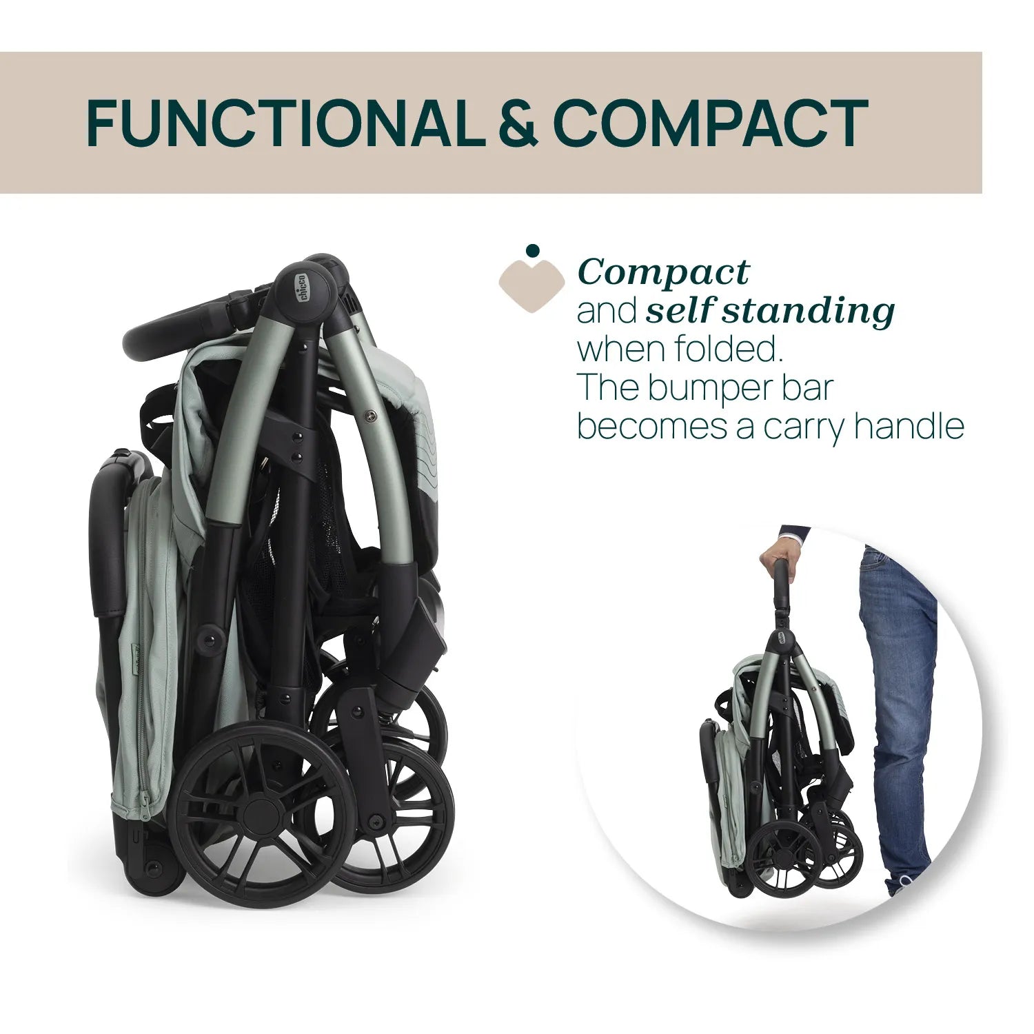 chicco Goody XPlus Sage Green Stroller – Smart Baby