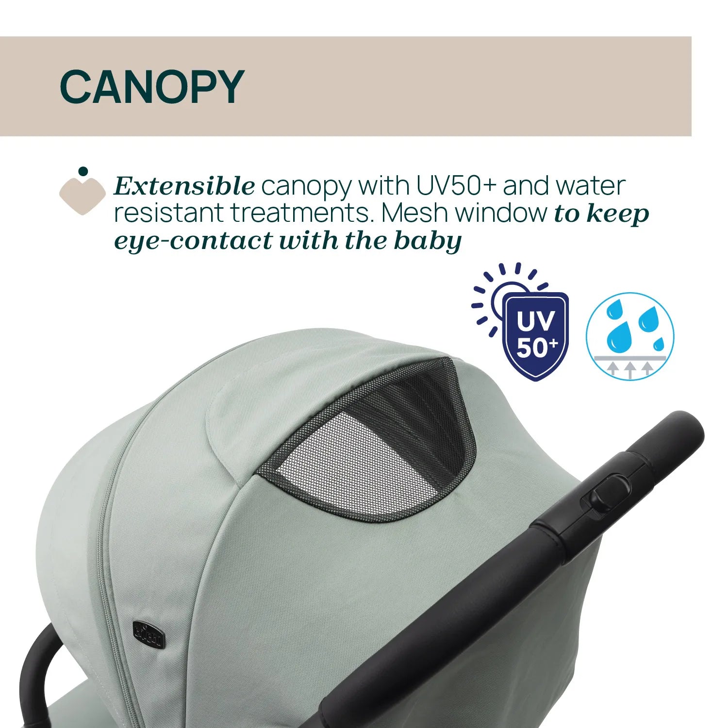chicco Goody XPlus Sage Green Stroller