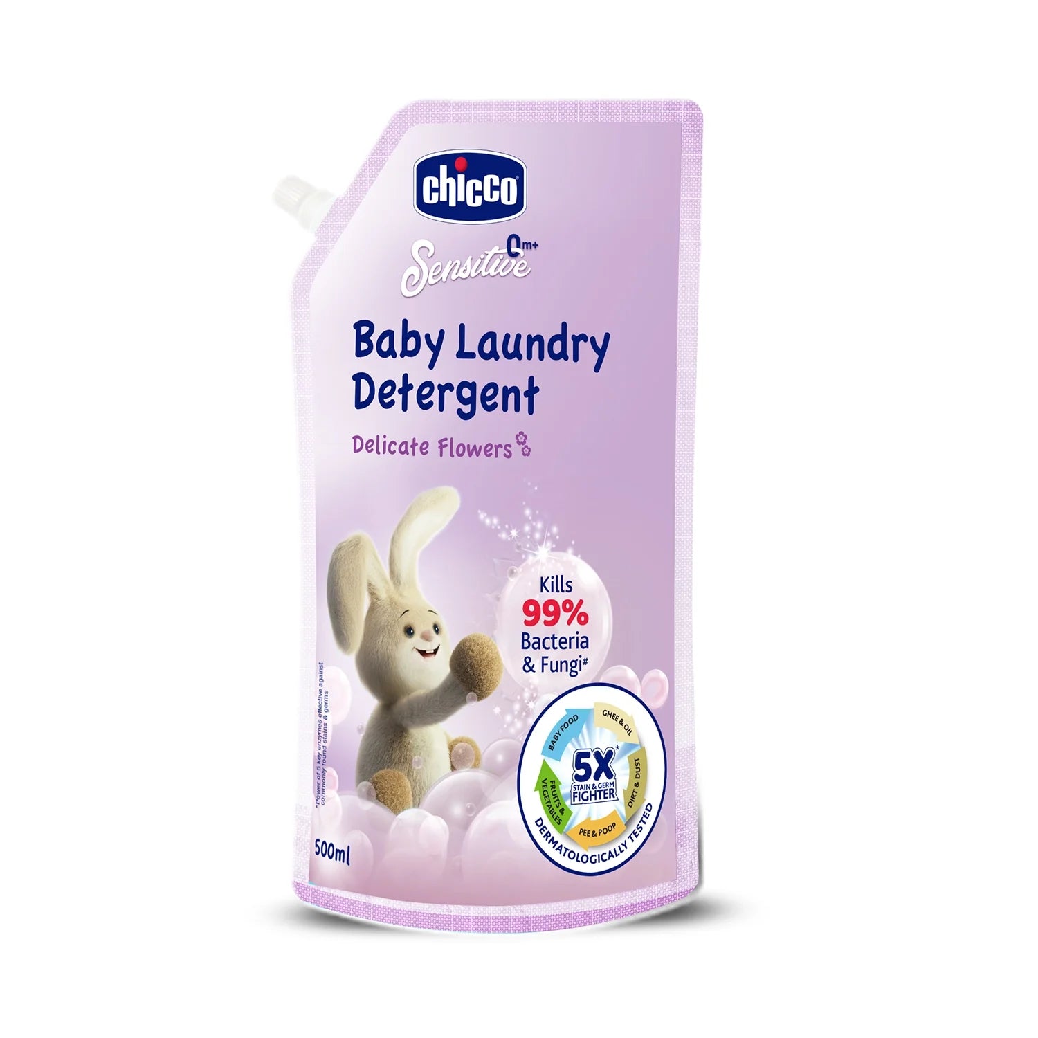 chicco Laundry Detergent Delicate Flowers 500ml Refil Pack
