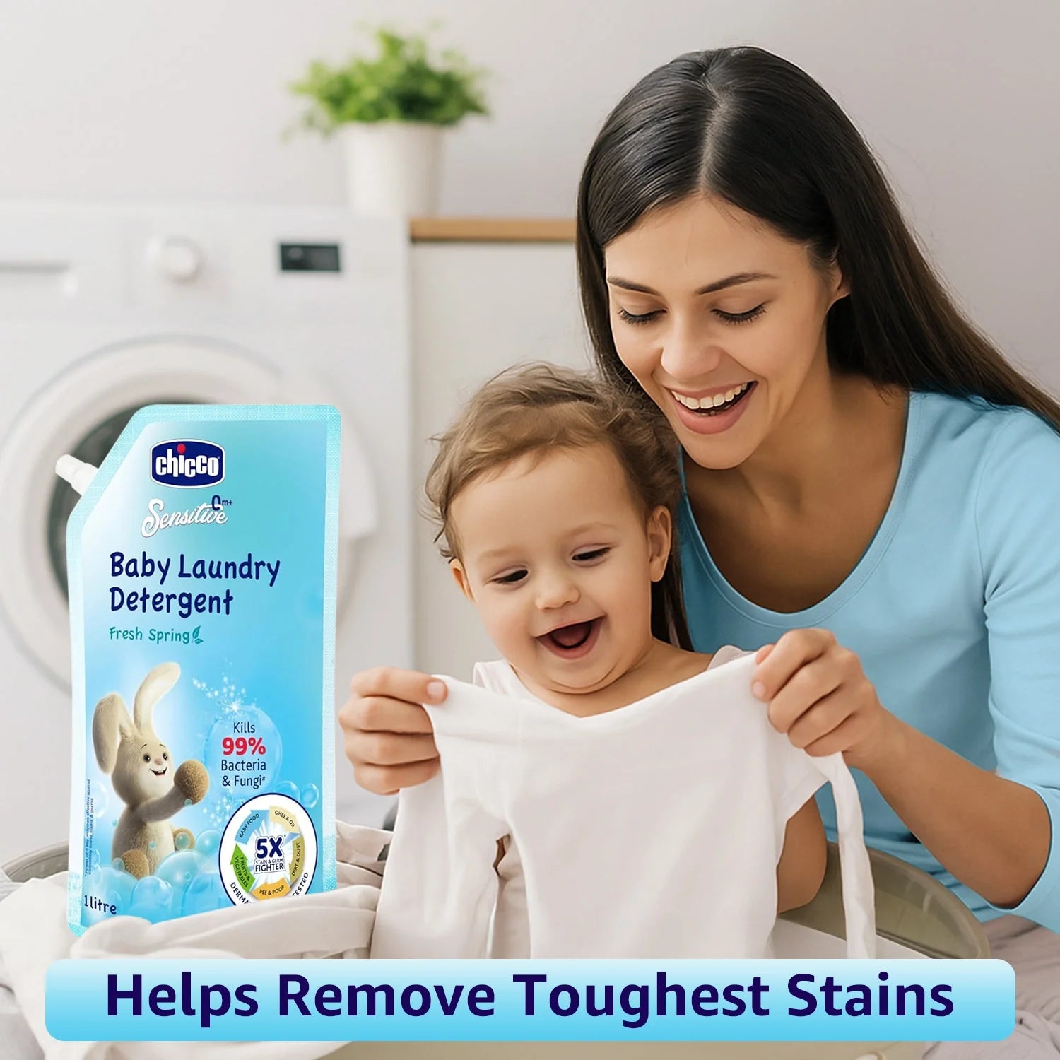 chicco Laundry Detergent Fresh Spring 1000ml Refil Pack