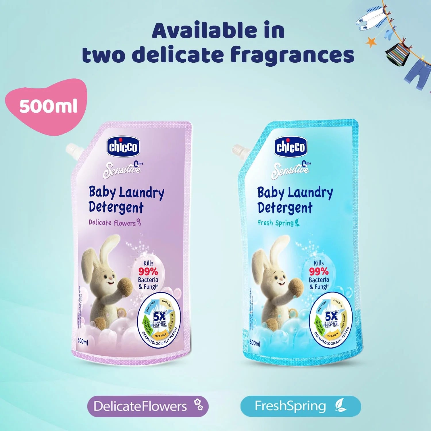 chicco Laundry Detergent Fresh Spring 500ml Refil Pack