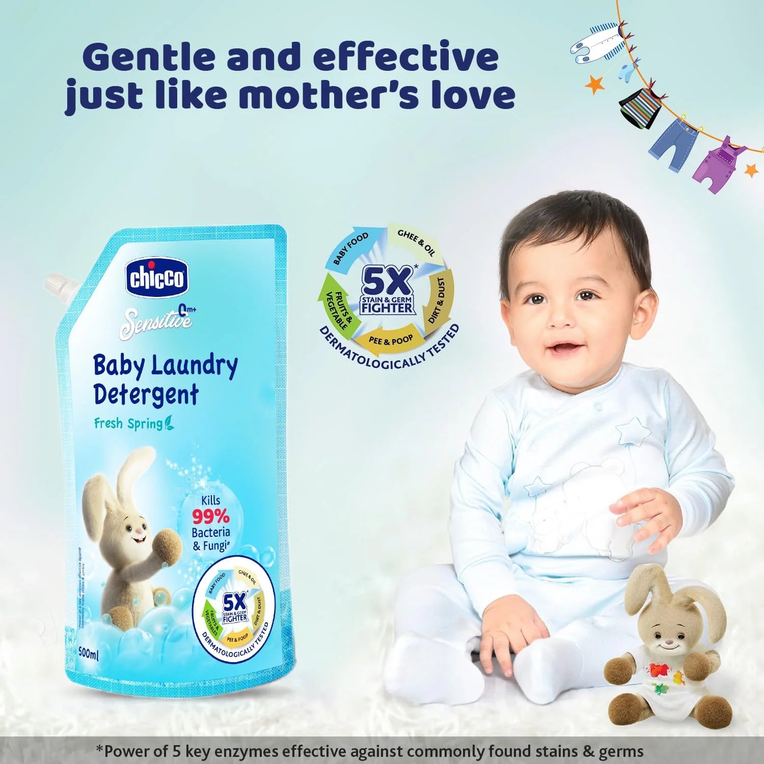 chicco Laundry Detergent Fresh Spring 500ml Refil Pack