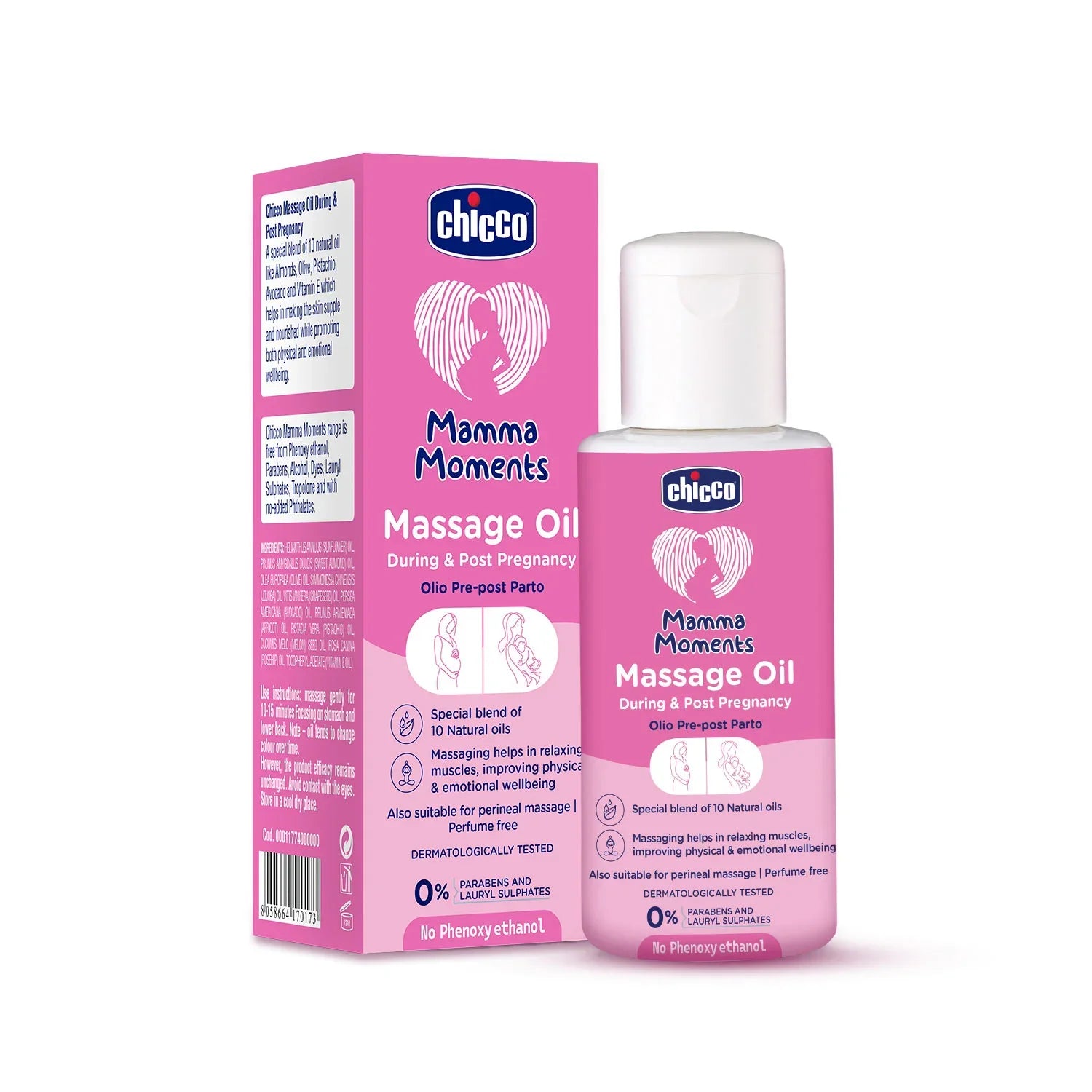 chicco Mamma Moments Massage Oil During & Post Pregnancy 100 ml