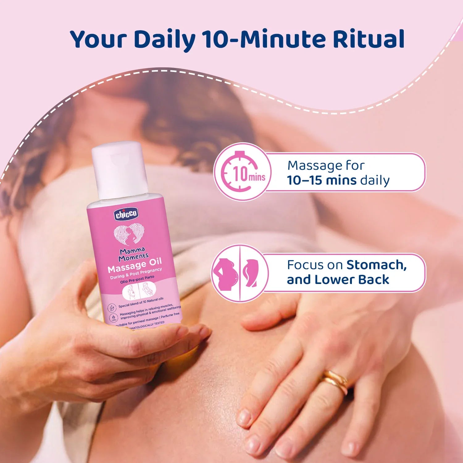 chicco Mamma Moments Massage Oil During & Post Pregnancy 100 ml