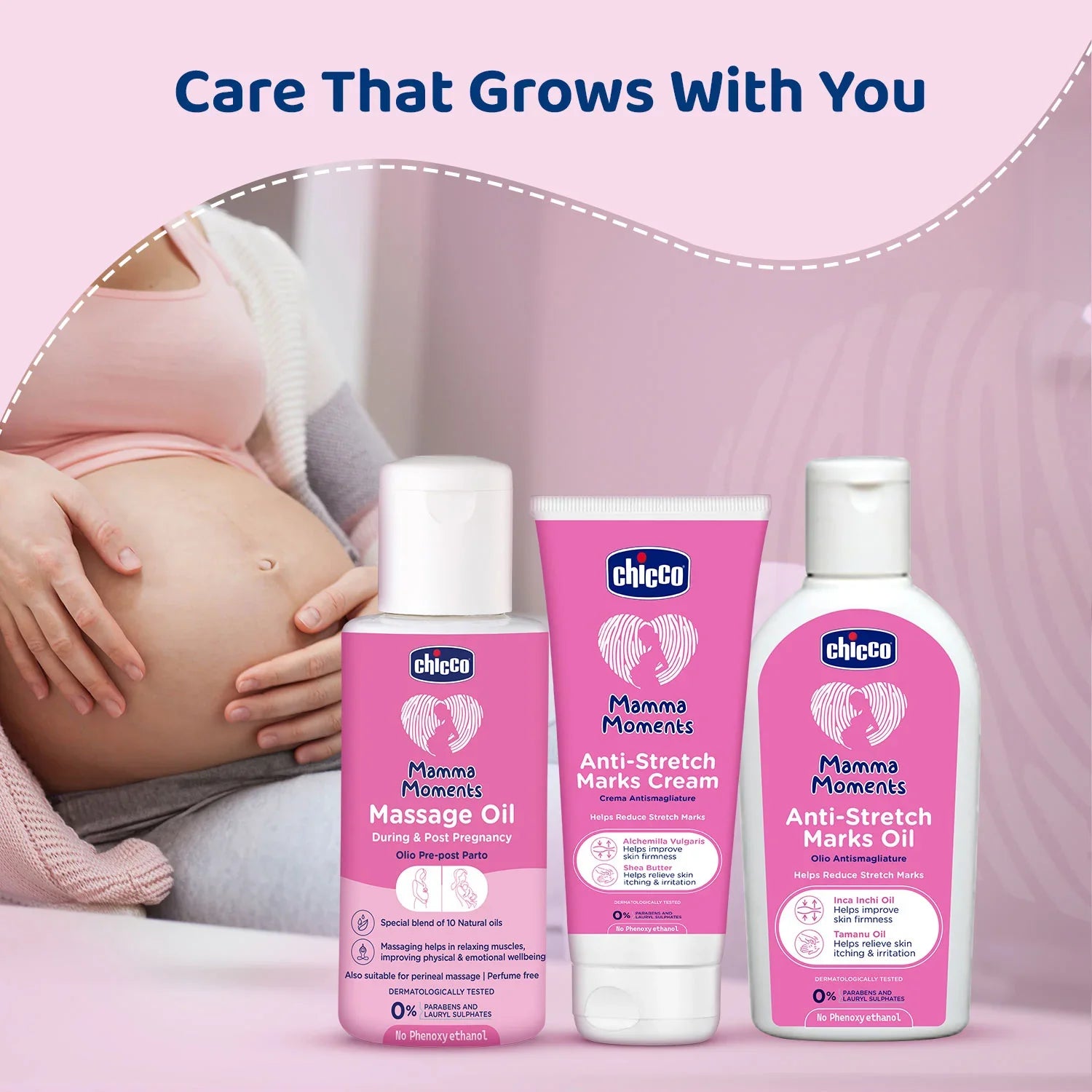 chicco Mamma Moments Massage Oil During & Post Pregnancy 100 ml