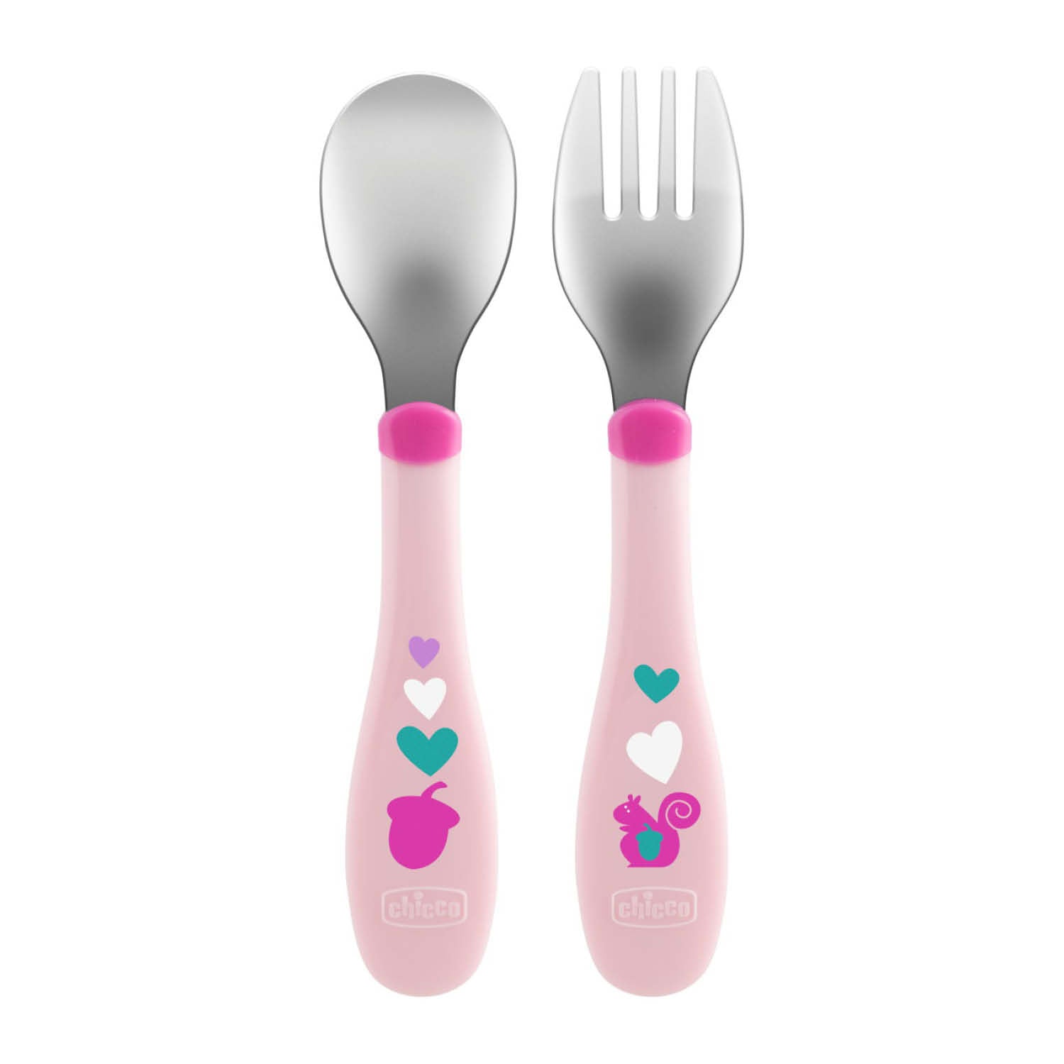 chicco Metal Cutlery 18M+ Girl/Neutral