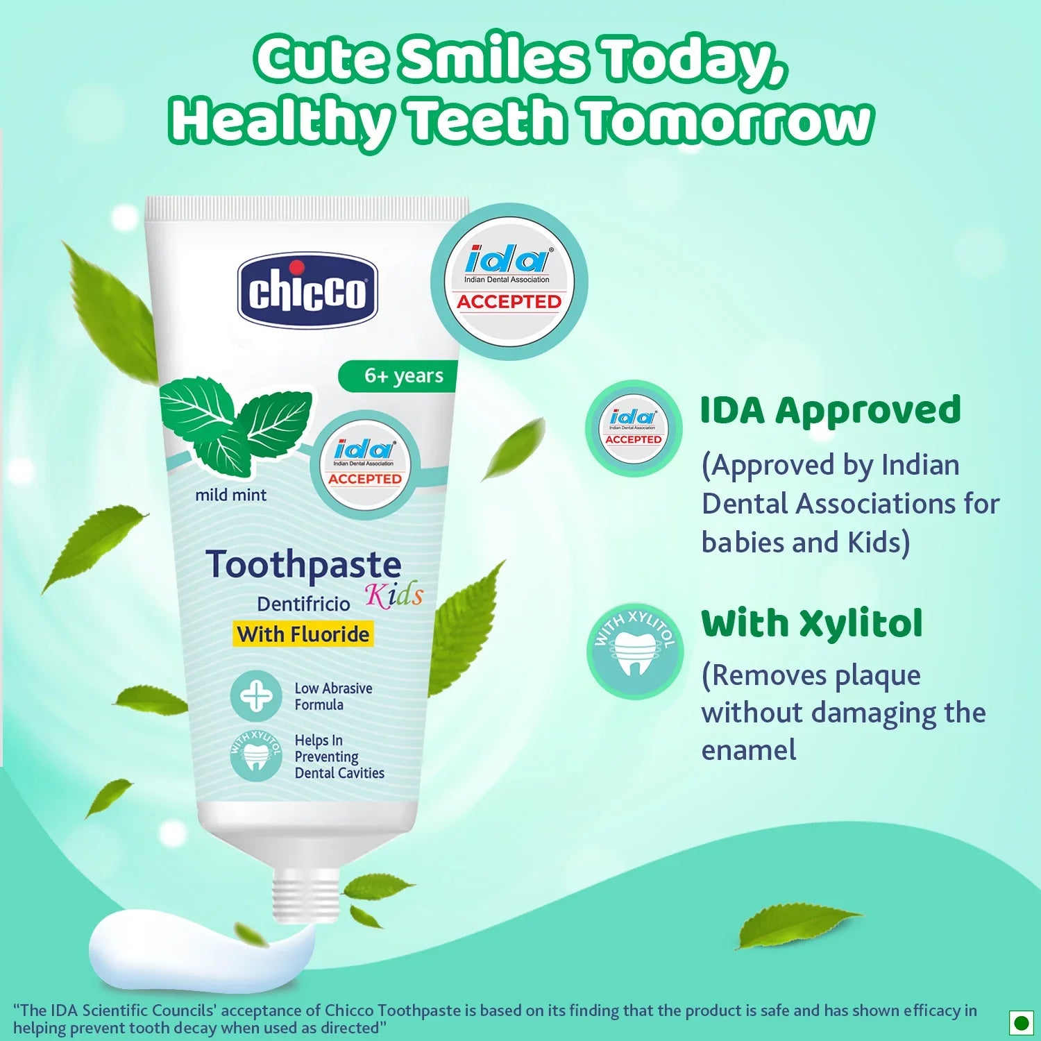 chicco Mild Mint Toothpaste  6Y+  70g