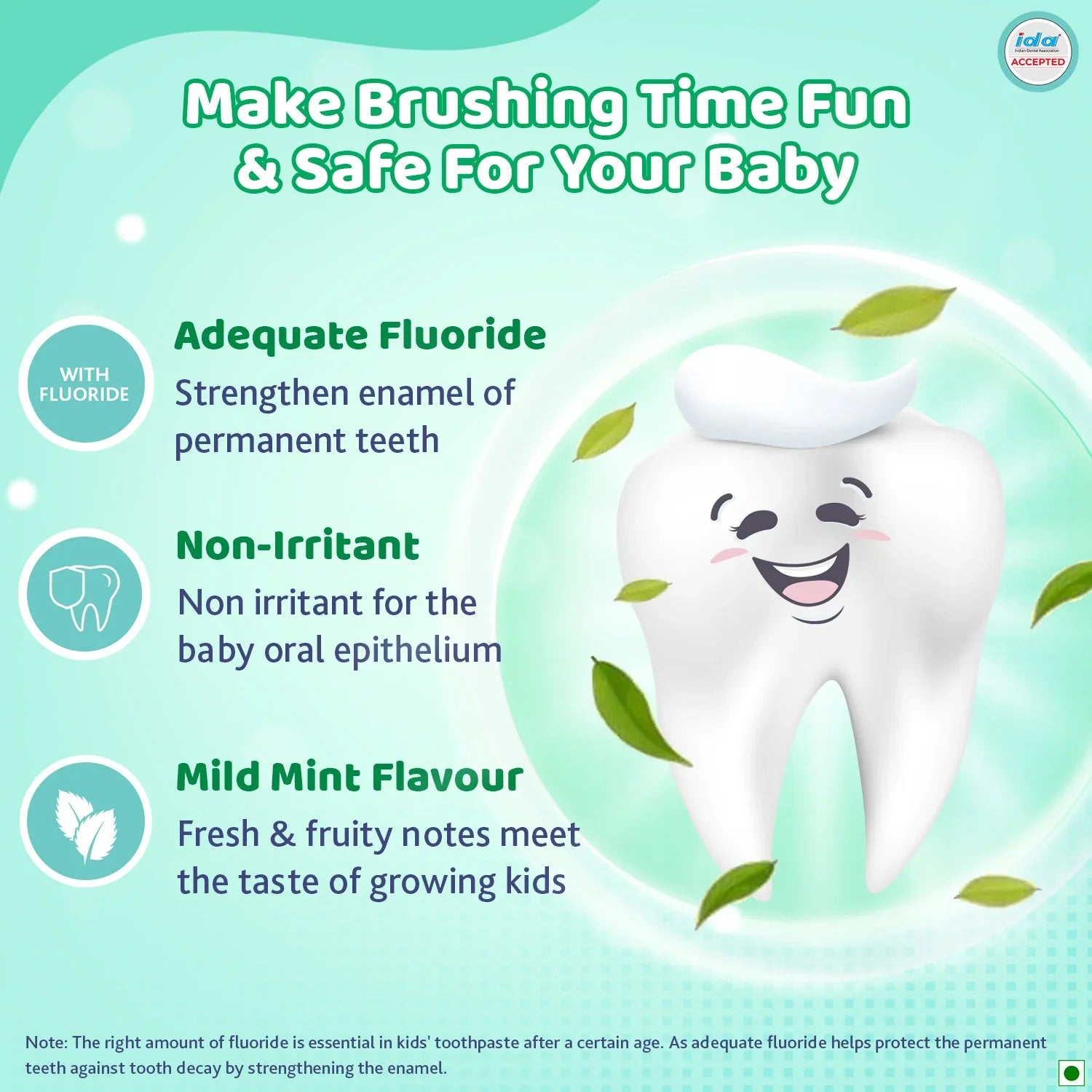 chicco Mild Mint Toothpaste  6Y+  70g