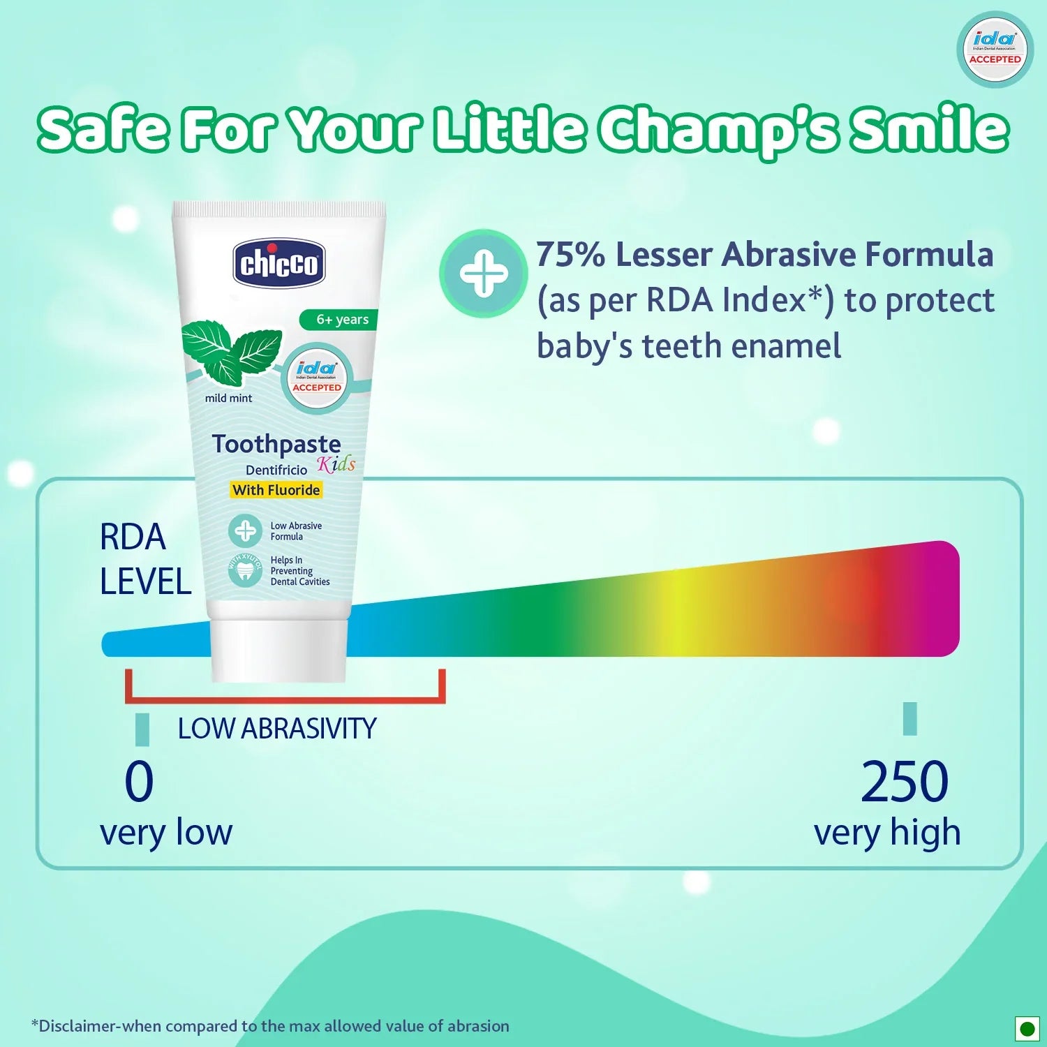 chicco Mild Mint Toothpaste  6Y+  70g