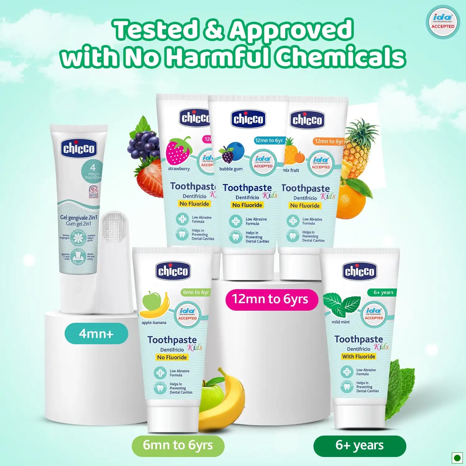 chicco Mild Mint Toothpaste  6Y+  70g