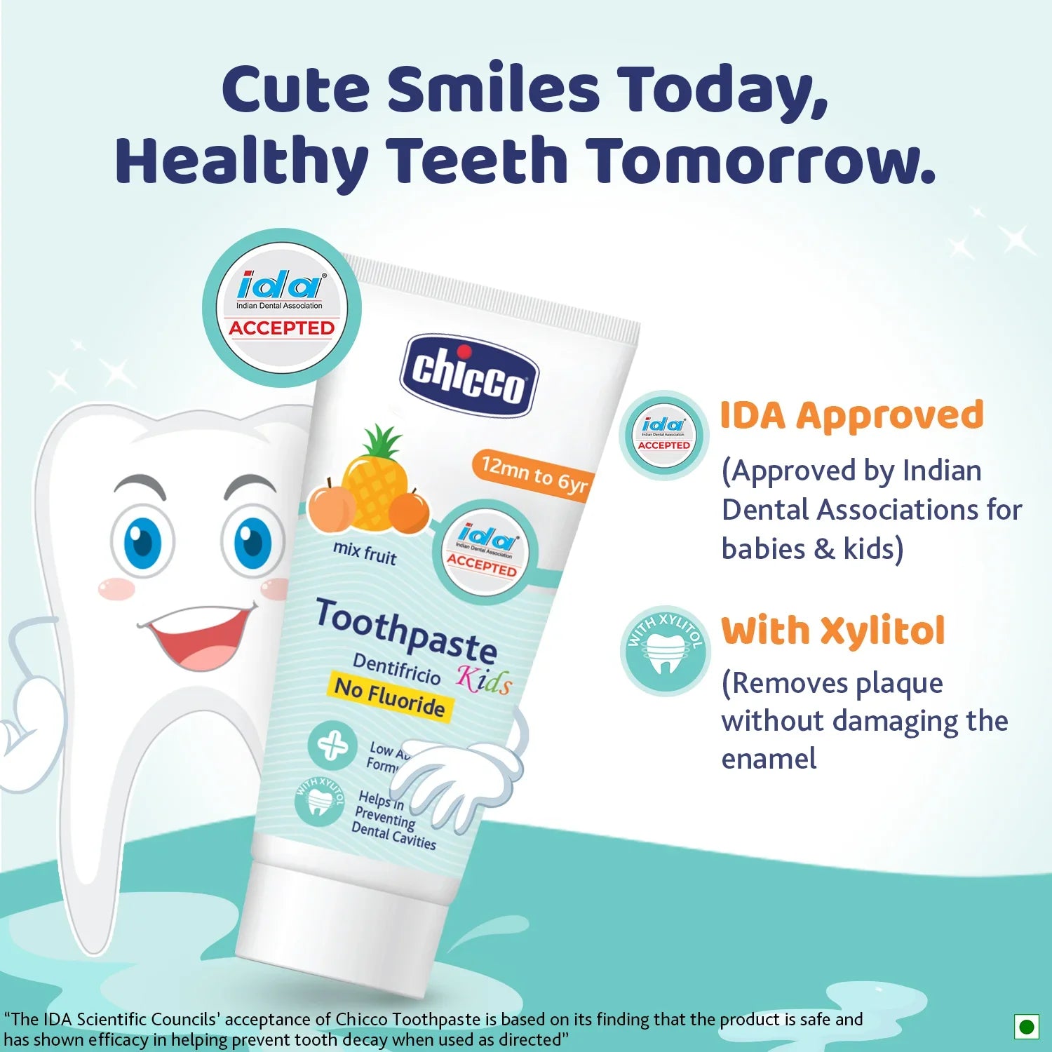 chicco Mixed Fruit Toothpaste 12M to 6Y 50g