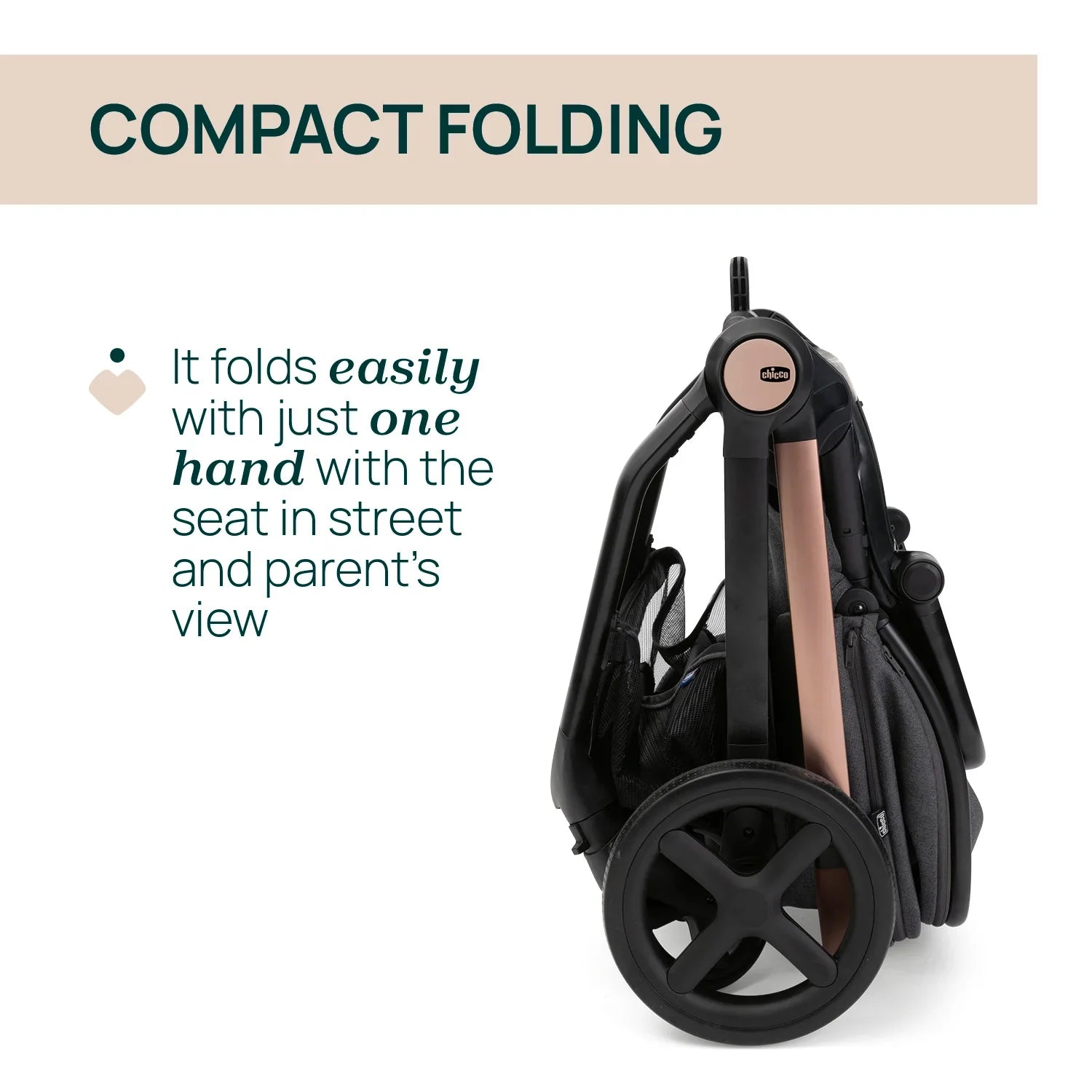 chicco Mysa Stroller Black Satin