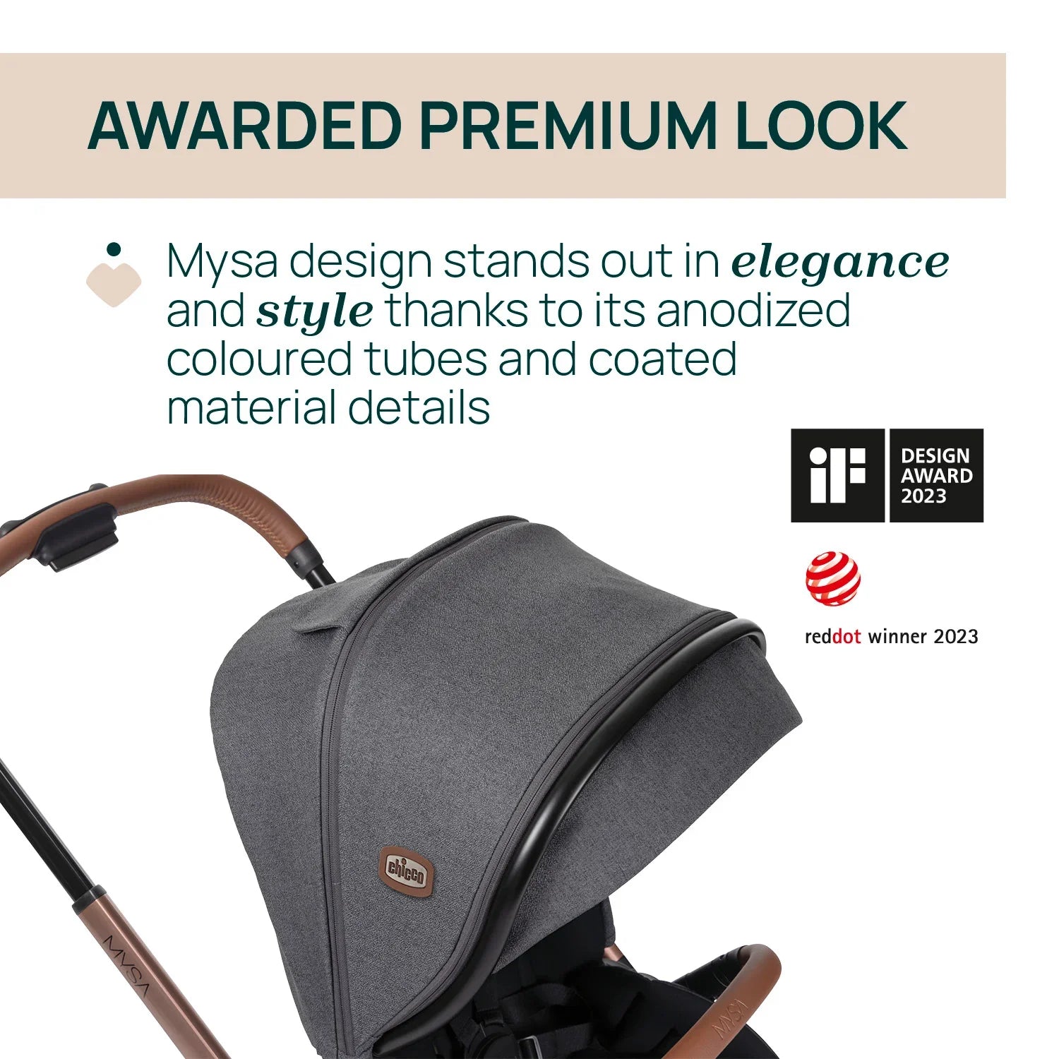 chicco Mysa Stroller Black Satin