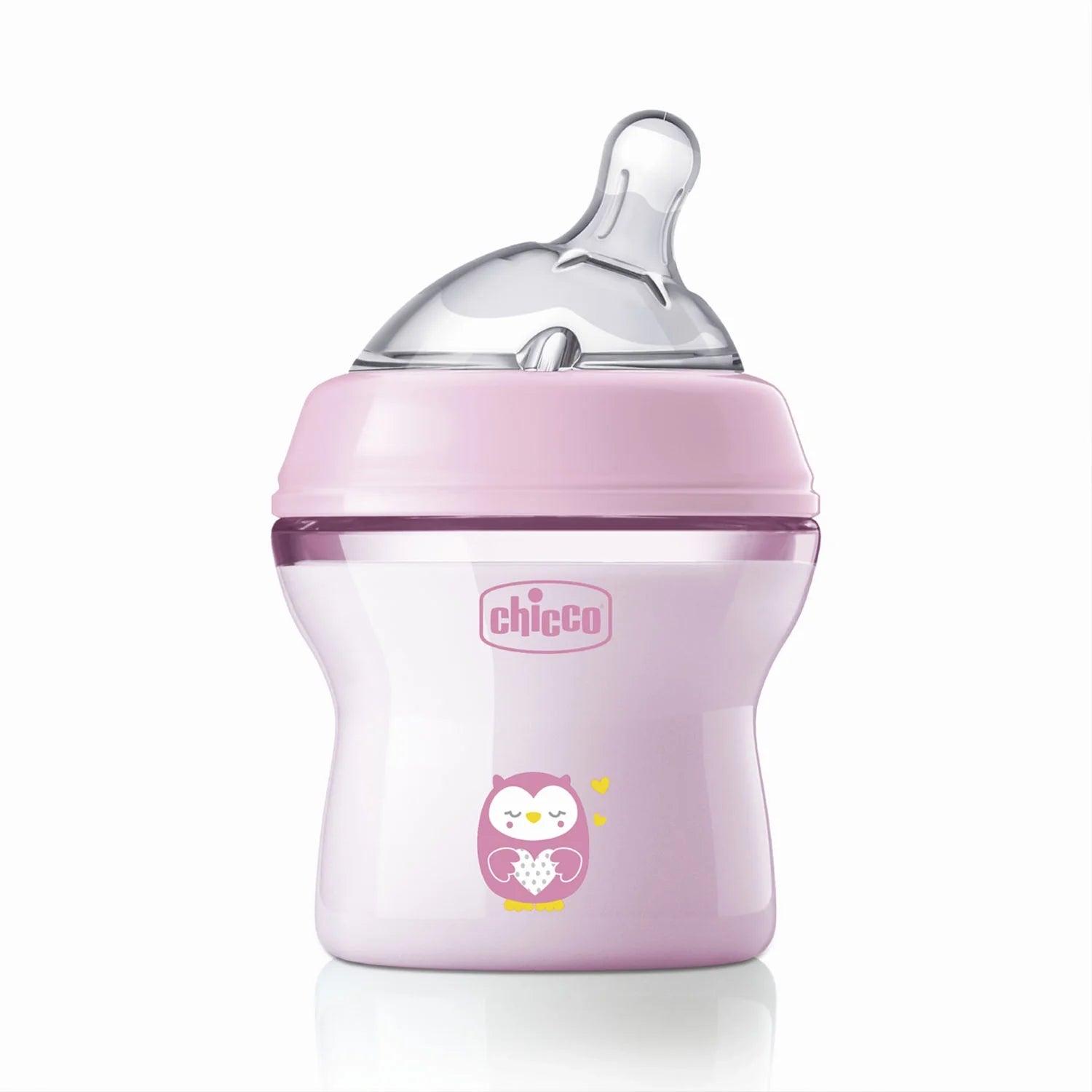 chicco Natural Feeling Slow Flow Baby Bottle 0M+ 150ml Pink