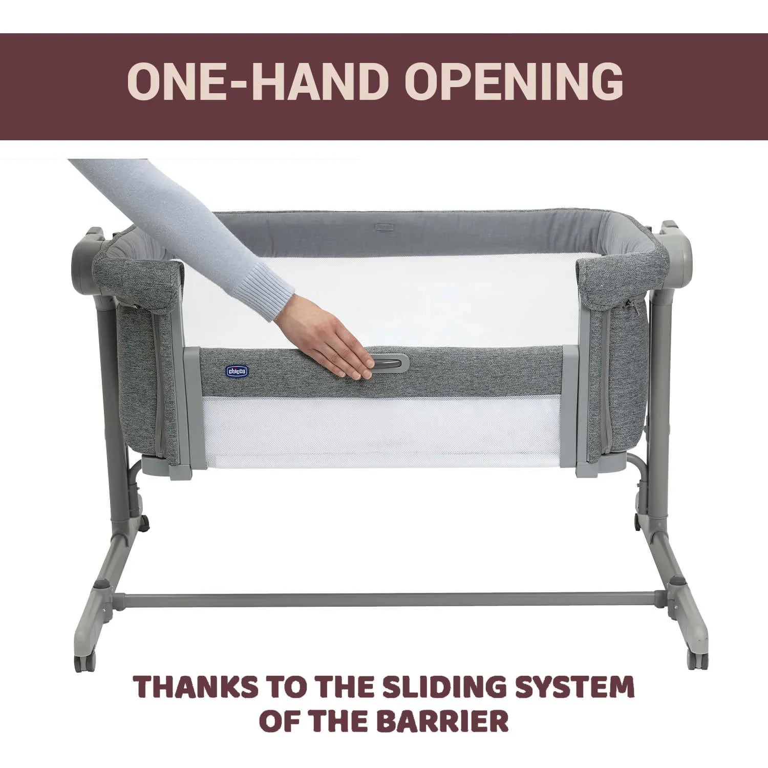 chicco Next2Me Magic Evo Co Sleeping Crib Dark Grey