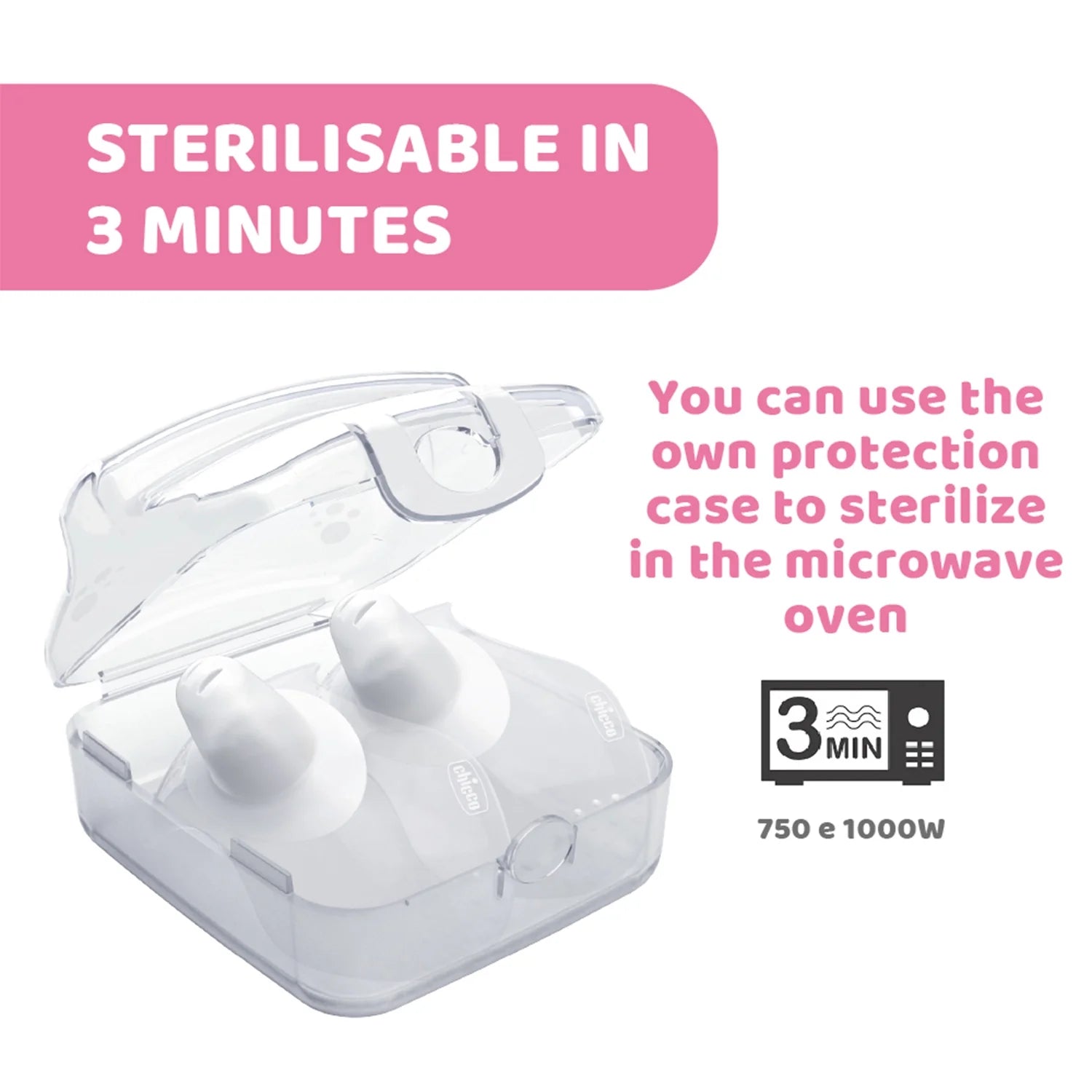 chicco Nipple Shields Silicone  M-L