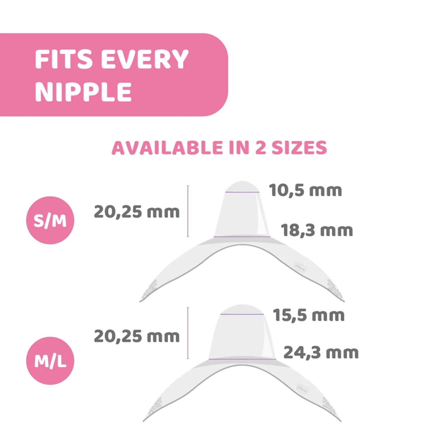 chicco Nipple Shields Silicone  S-M