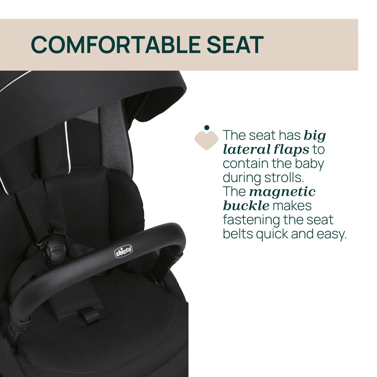 chicco One4Ever Lounge Stroller Black Beauty