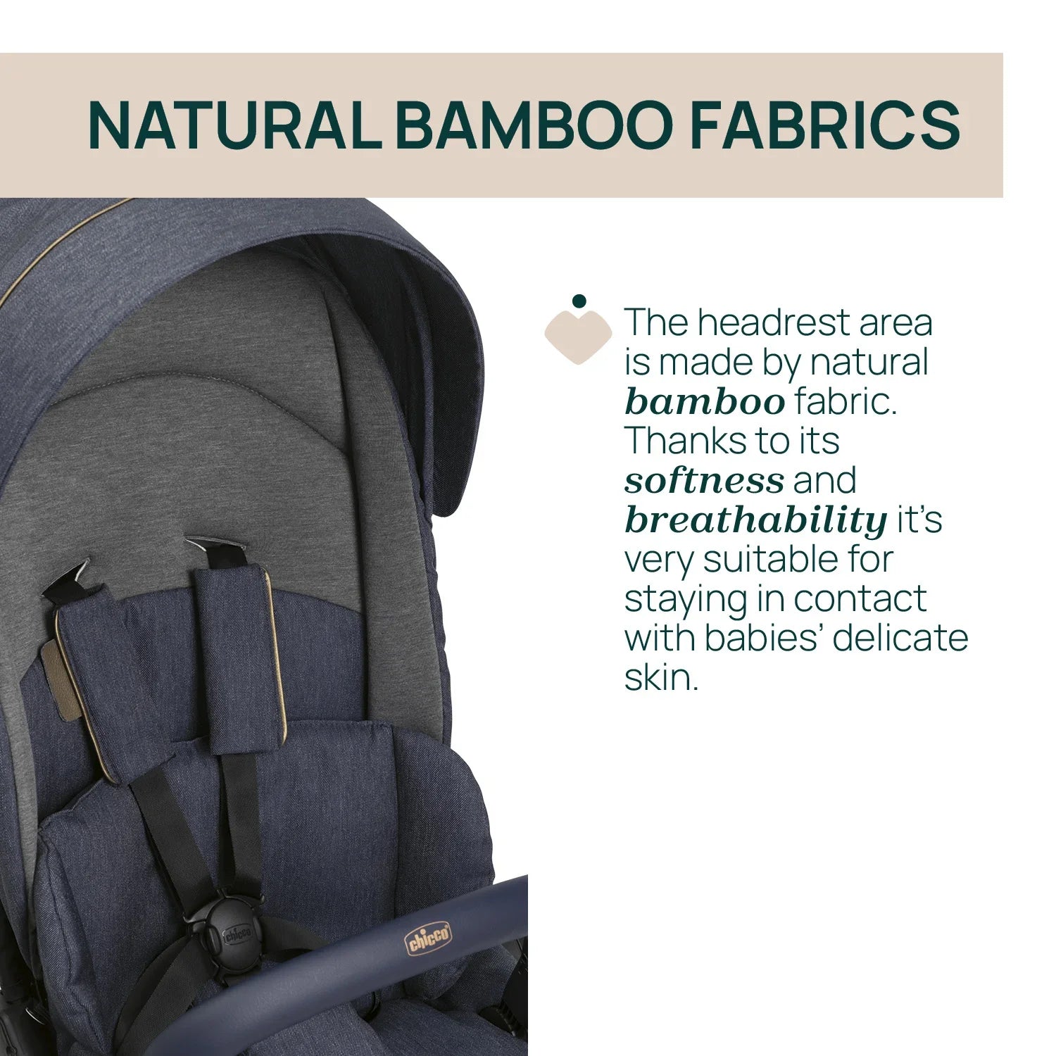 chicco One4Ever Lounge Stroller Denim Shine