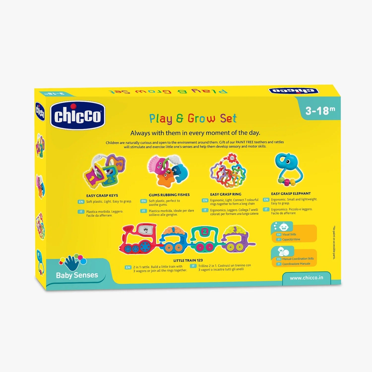 chicco Play & Grow Rattle Gift Set 5 Pcs