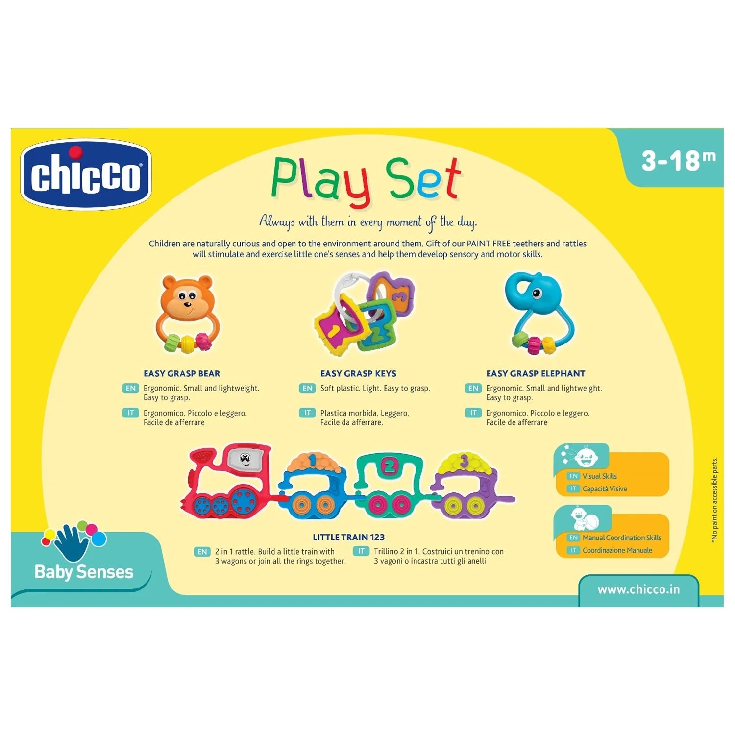 chicco Play Set Rattle Gift Set 4 Pcs