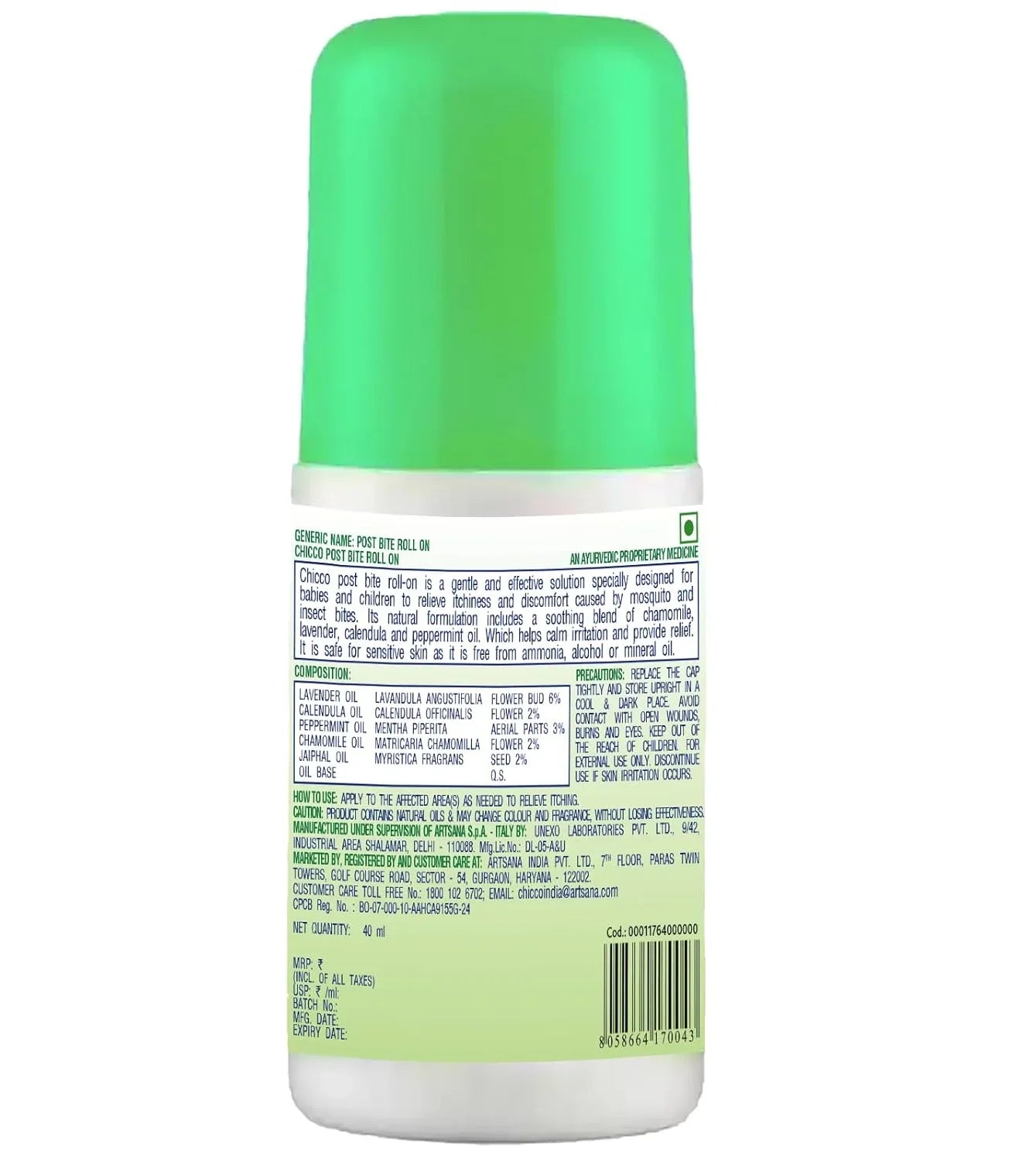 chicco Post Bite Roll On 40ml