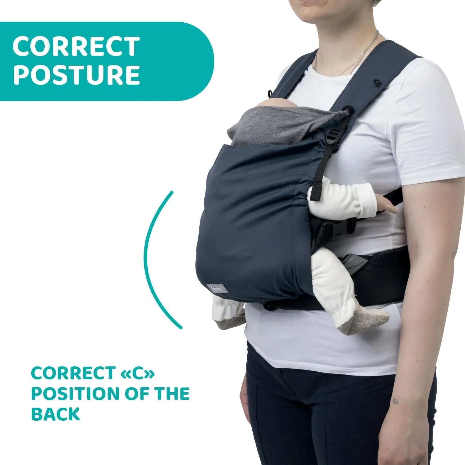 chicco Skin Fit Baby Carrier Blue Passion
