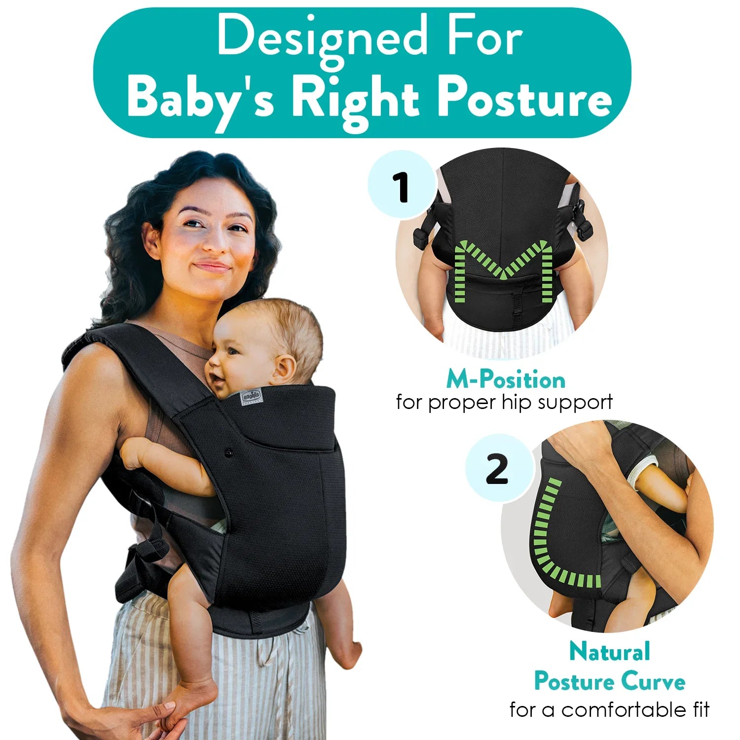 chicco Snug Support Baby Carrier Black