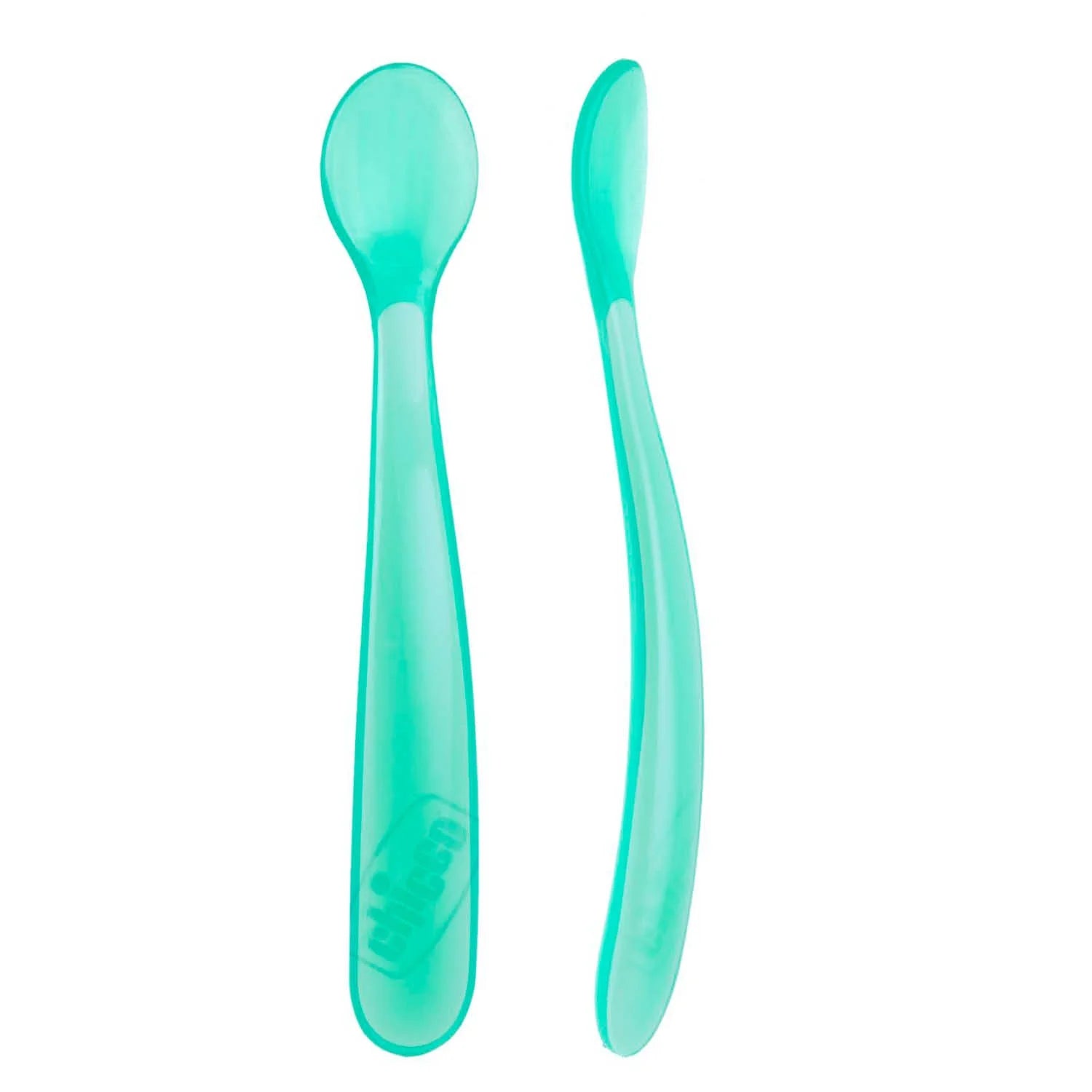 chicco Soft Silicon Spoon Bi Pack Boy 6M+