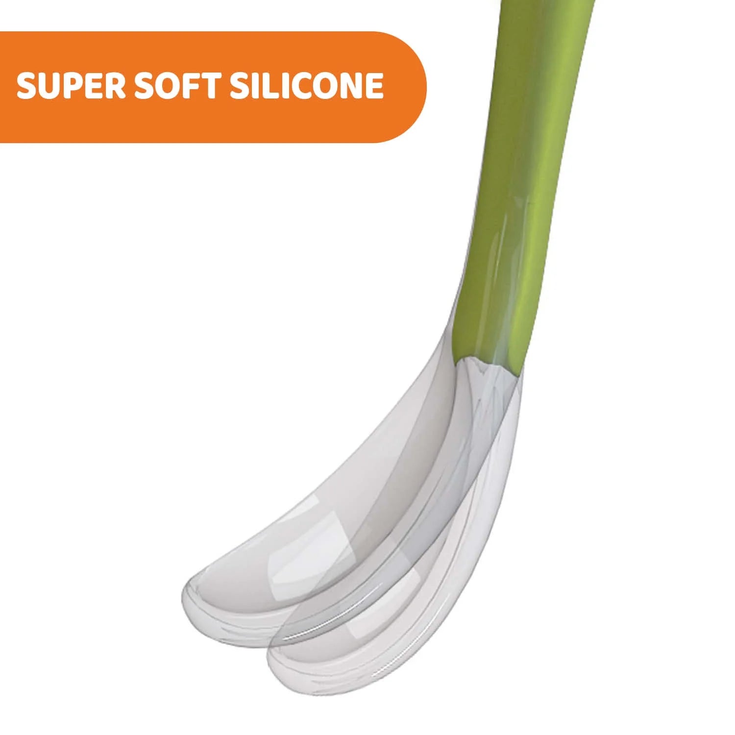 chicco Soft Silicon Spoon BiPack Girl 6M+
