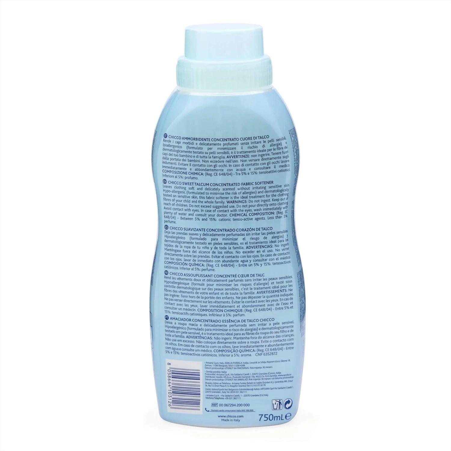 chicco Softener Sweet Talcum 750ml