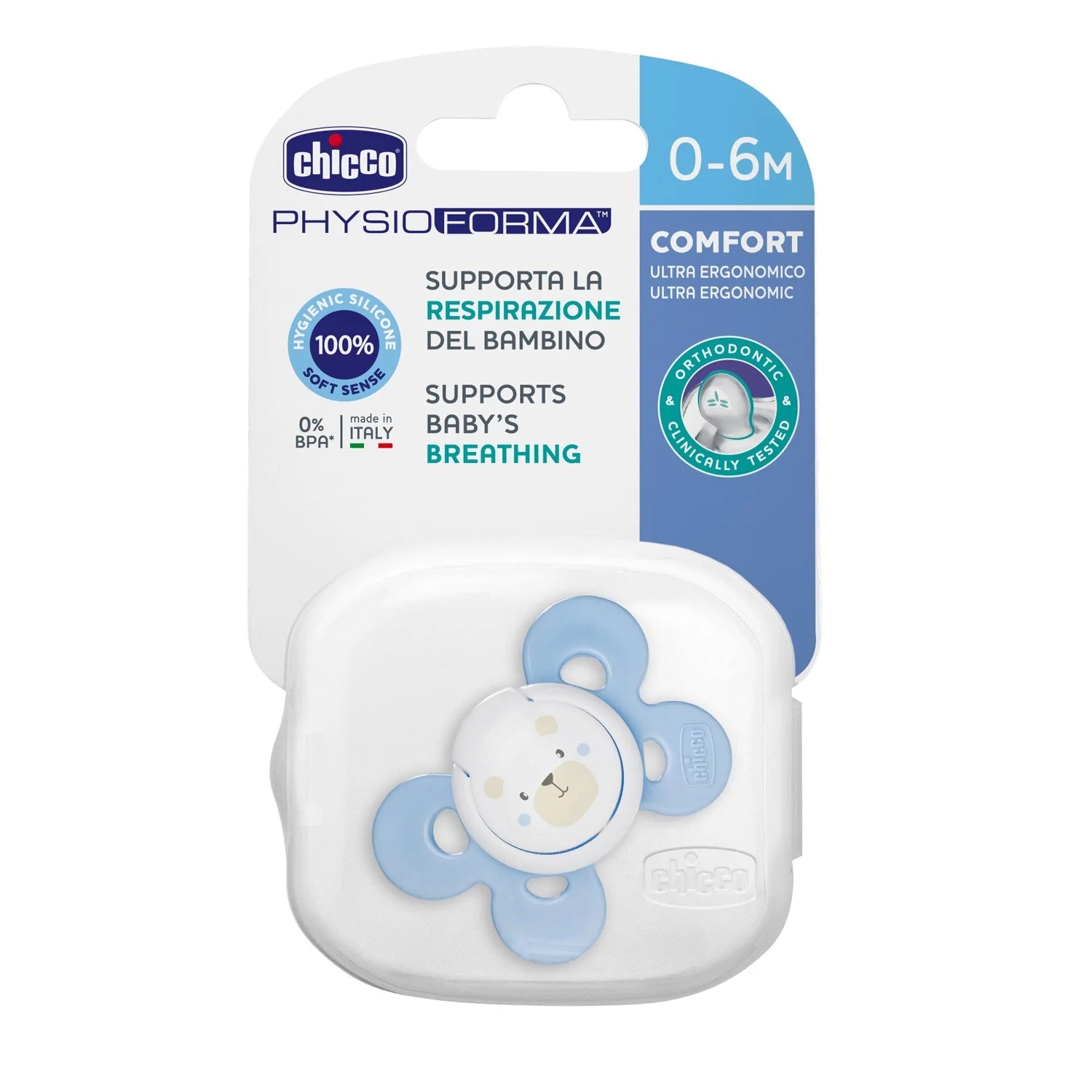 chicco Soother Physio Comfort Blue 2 to 6M 1Pc