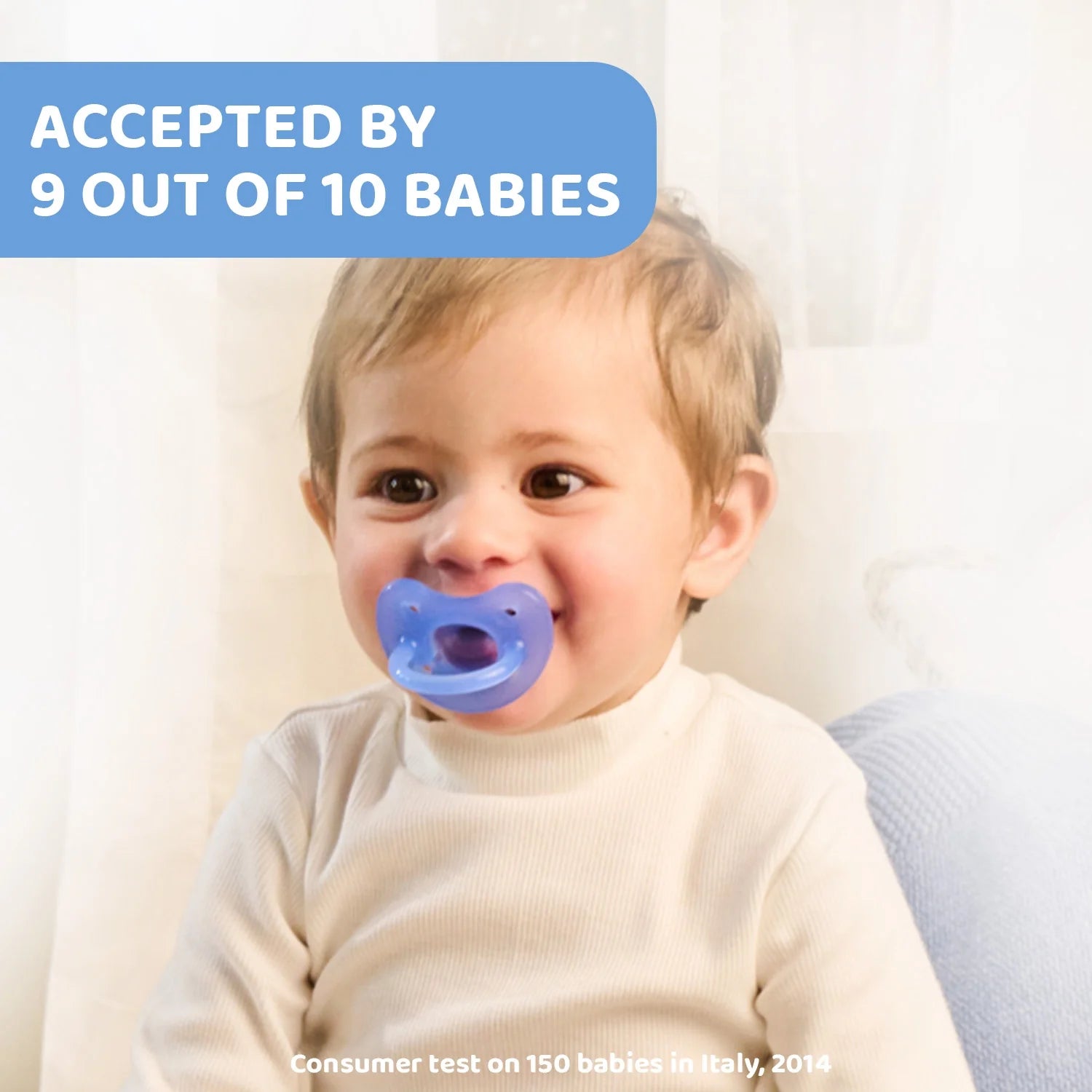 Chicco Soother Physio Soft Blue 16 to36M 1Pc