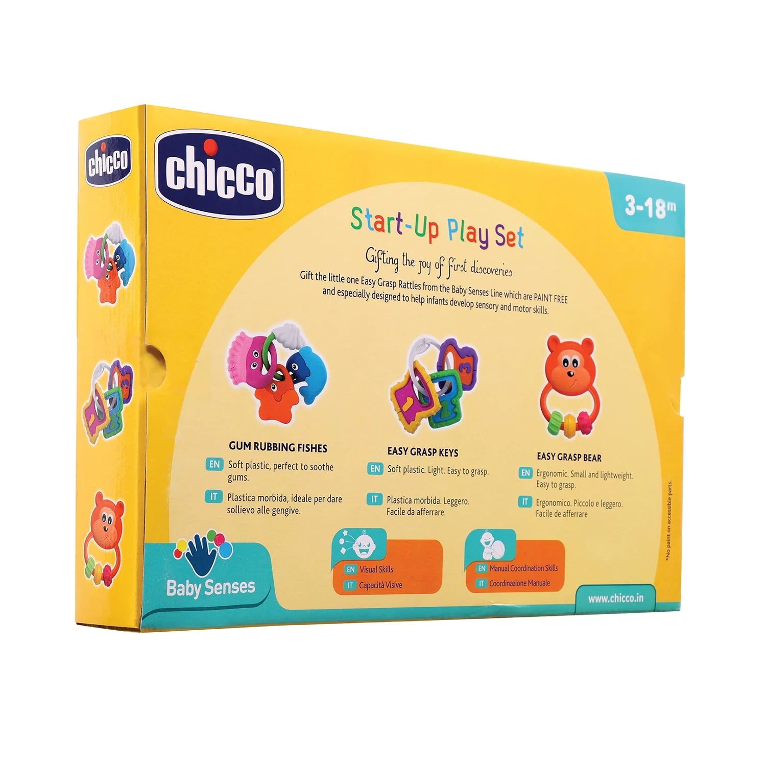 Chicco Start Up Play Rattle Gift Set 3 Pcs