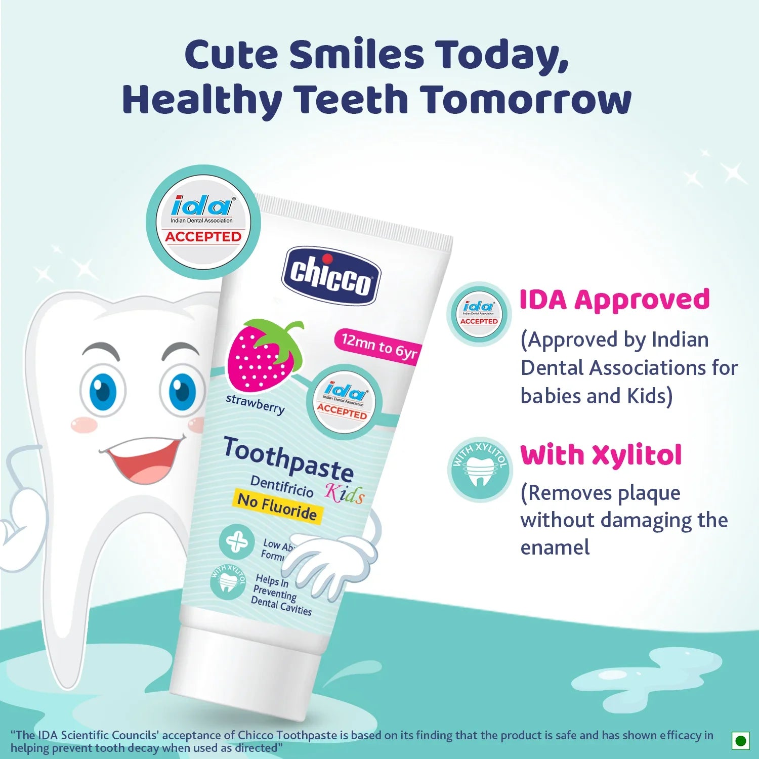 Chicco Strawberry Toothpaste 12M to 6Y 50 g